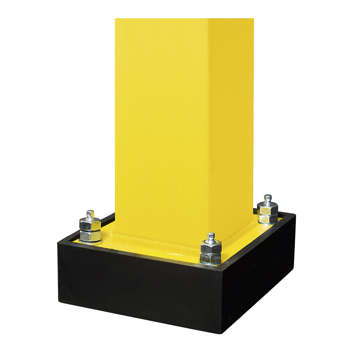 BLACK BULL Railings Flex Pad | 50h x 206w x 206d mm | Black | Flex Pad for Medium Duty and Heavy Duty Railing Systems (Product illustration 2)-1