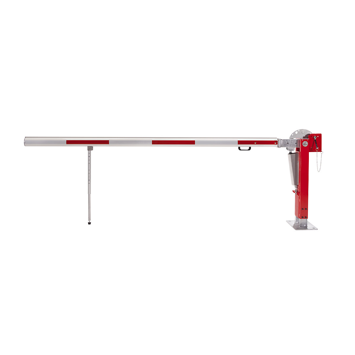 Barrière en acier – Mannus, avec lift à gaz et support fixe, longueur flèche 3 m-0