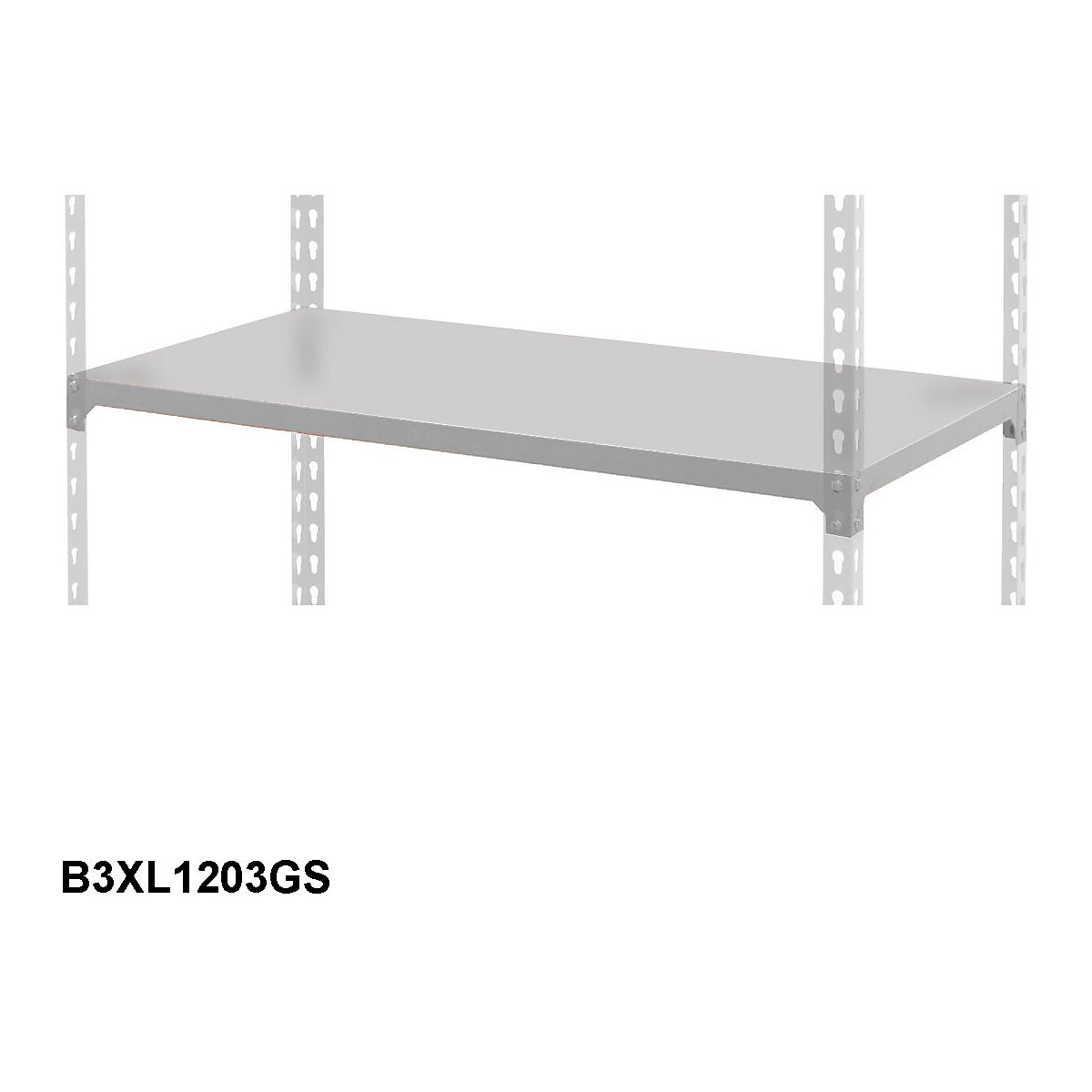 BiG340 Extra Steel Shelf 1220w X 305d Mm 200kg UDL Grey