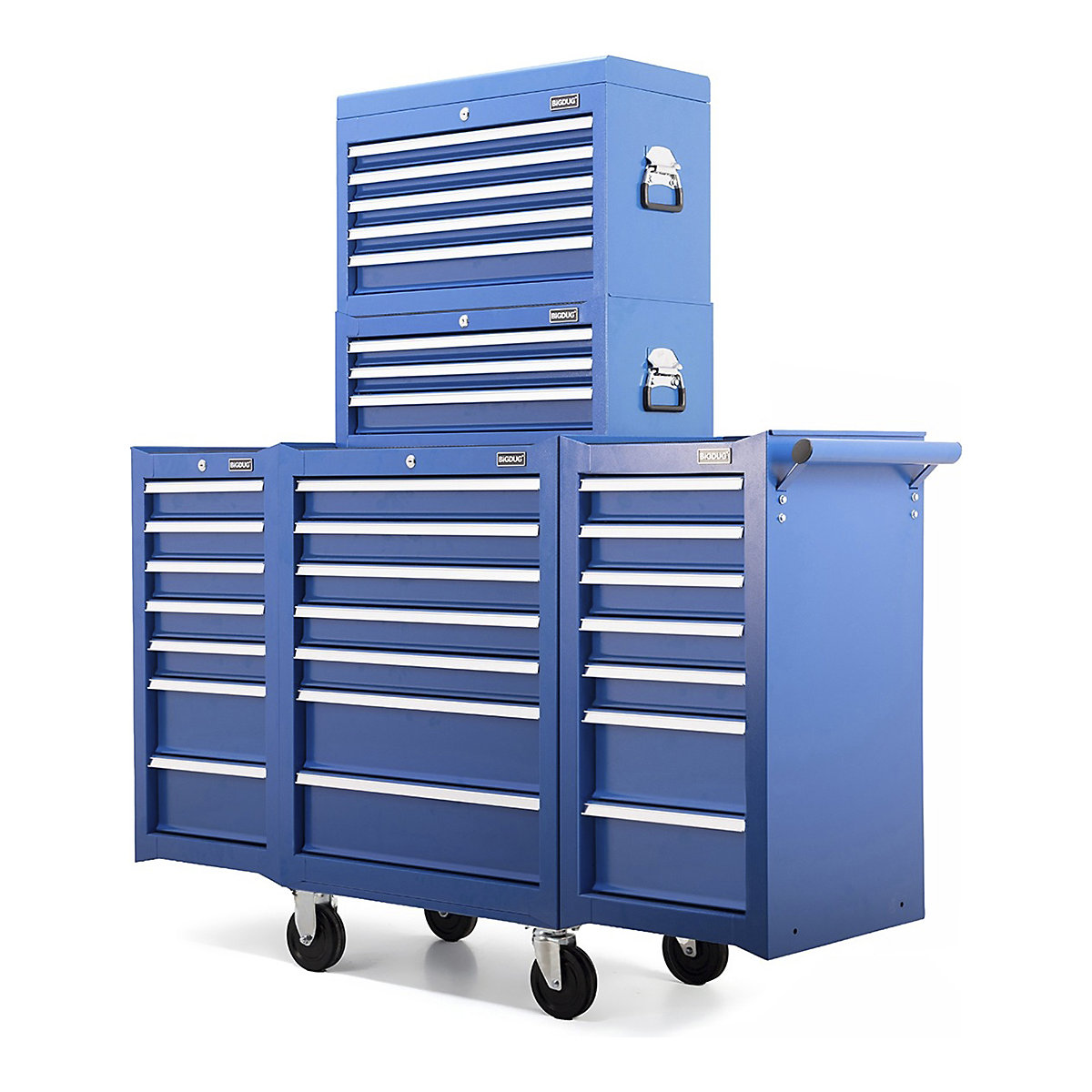 BiGDUG Essentials 27" Tool Chest Set with 7 Drawer Cabinet, Mid Box, Side Cabinets & Chest (Product illustration 5)-4