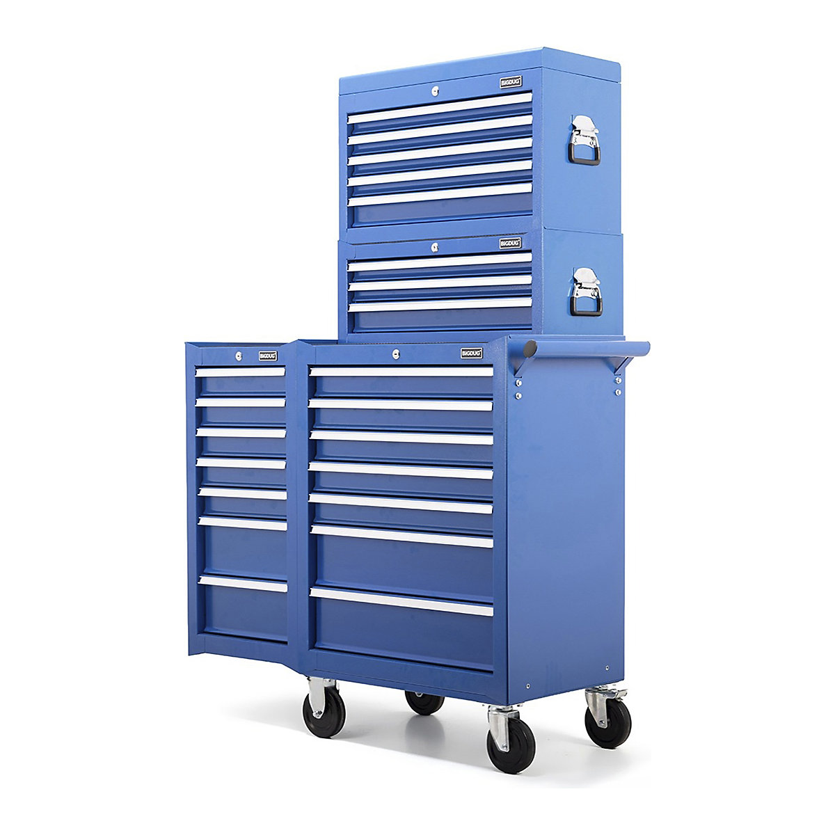 BiGDUG Essentials 27" Tool Chest Set with 7 Drawer Cabinet, Mid Box, Side Cabinets & Chest (Product illustration 3)-2