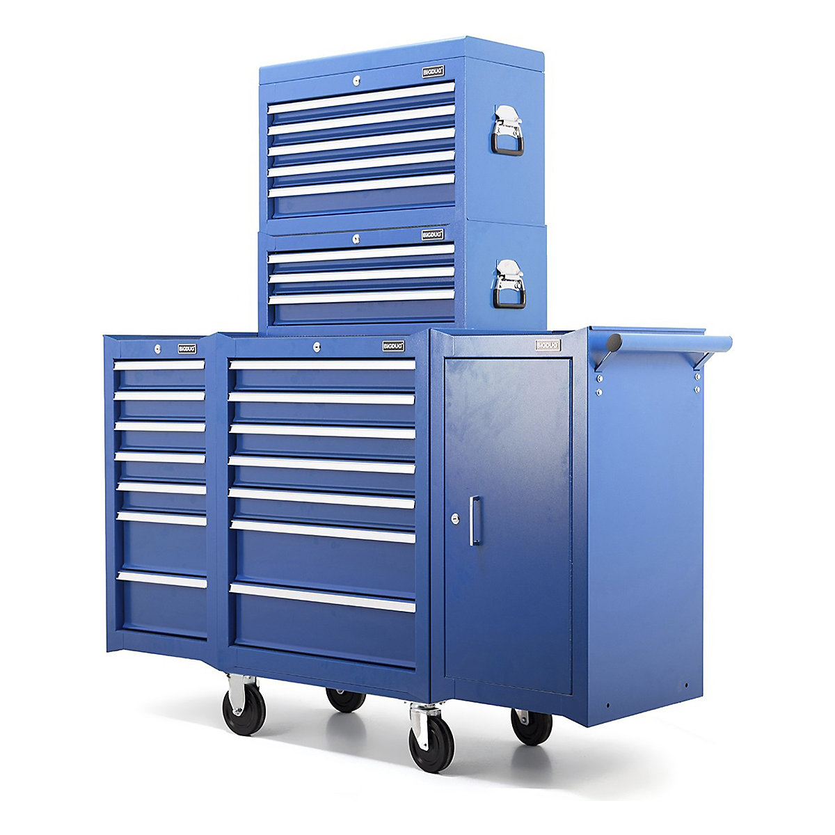 BiGDUG Essentials 27" Tool Chest Set with 7 Drawer Cabinet, Mid Box, Side Cabinets & Chest (Product illustration 10)-9