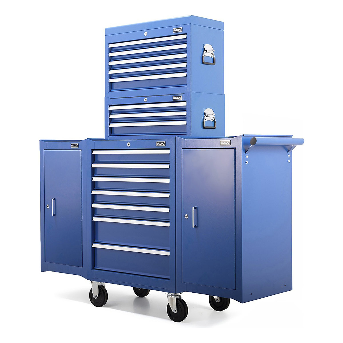 BiGDUG Essentials 27" Tool Chest Set with 7 Drawer Cabinet, Mid Box, Side Cabinets & Chest (Product illustration 8)-7