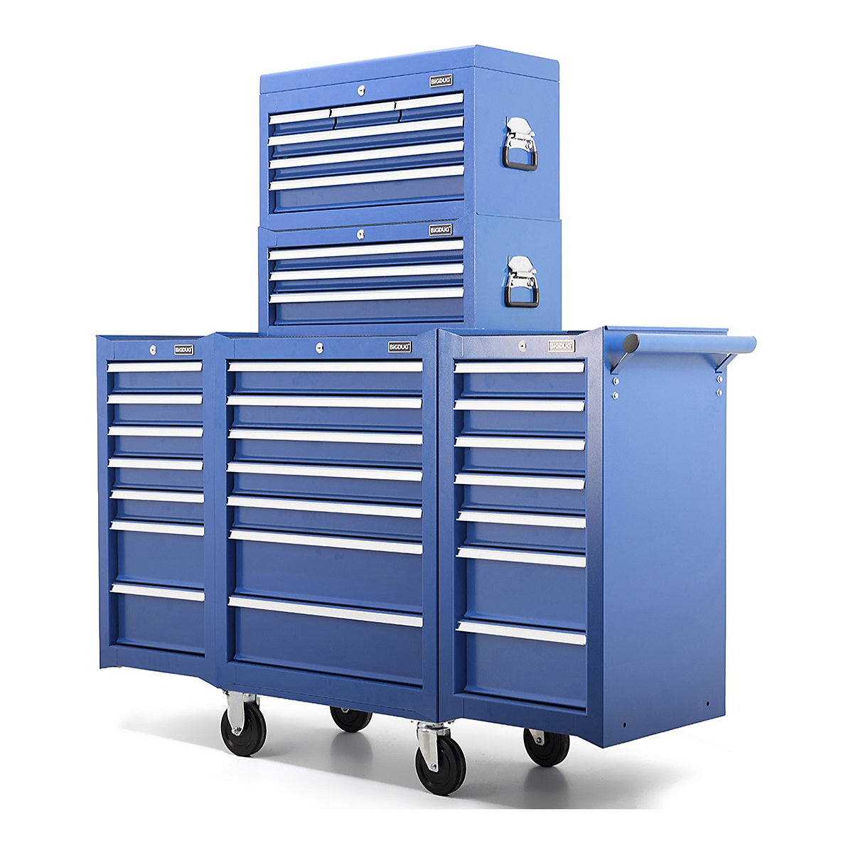 BiGDUG Essentials 27" Tool Chest Set with 7 Drawer Cabinet, Mid Box, Side Cabinets & Chest (Product illustration 6)-5