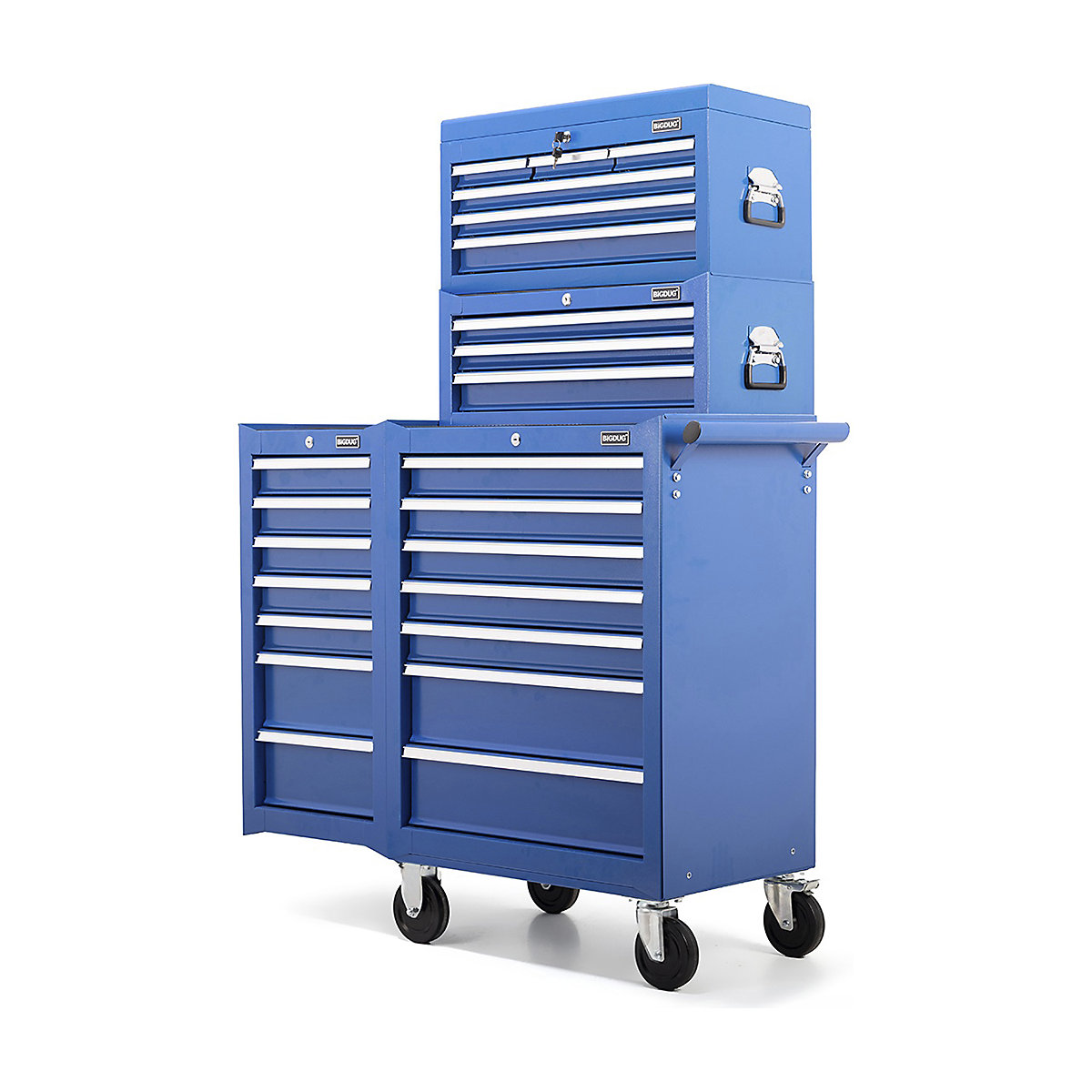 BiGDUG Essentials 27" Tool Chest Set with 7 Drawer Cabinet, Mid Box, Side Cabinets & Chest (Product illustration 4)-3