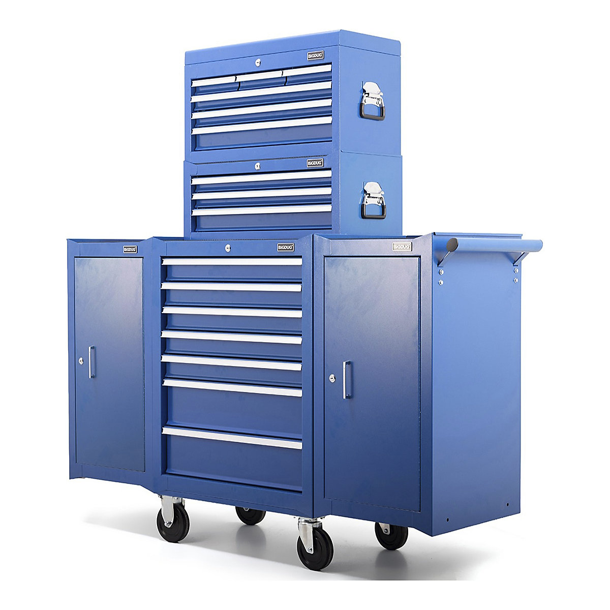 BiGDUG Essentials 27" Tool Chest Set with 7 Drawer Cabinet, Mid Box, Side Cabinets & Chest (Product illustration 9)-8
