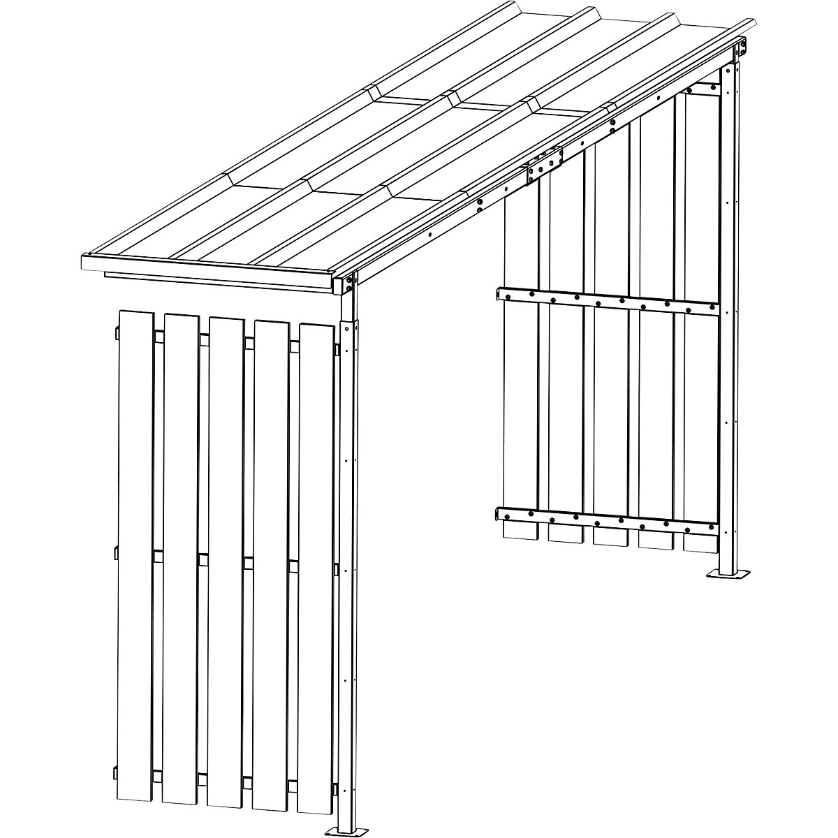 Bicycle shelter - Mottez