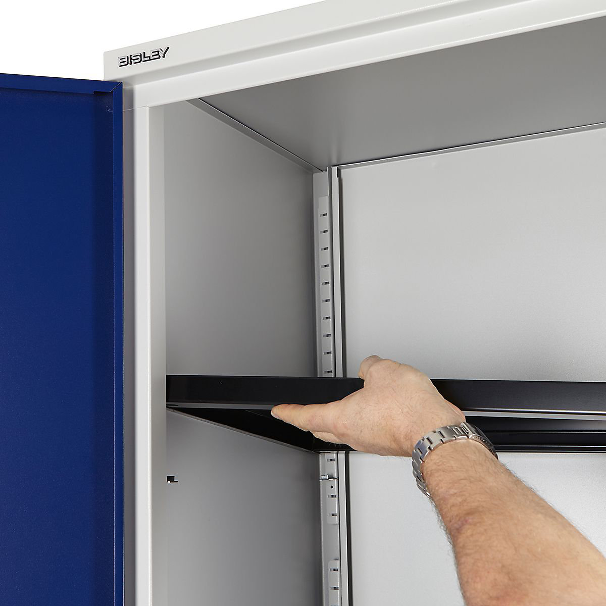 Bisley Office and Workplace Cupboard Extra Shelf | Black | For 914w x 470d mm Cupboards