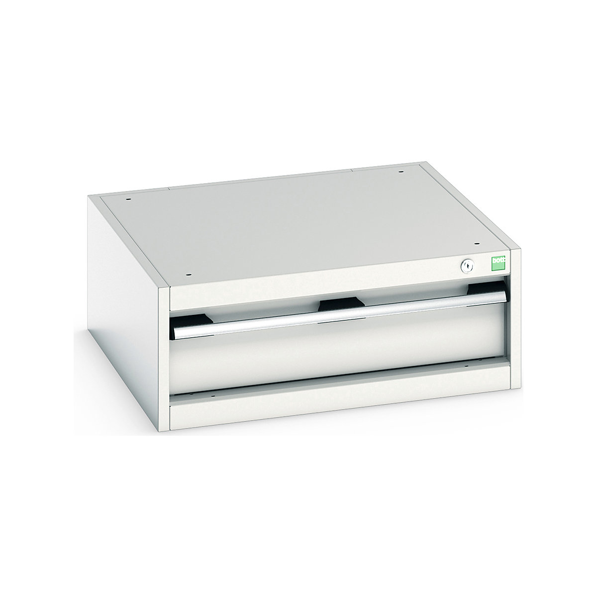 Bott Cubio Suspended Cabinets| 250 & 400mm High | Suitable for 750mm Deep Benches, Bott Cubio Suspended Cabinets| 250 & 400mm High | Suitable for 750mm Deep Benches, Bott Cubio 1 Drawer Cabinet | 250h x 650w x 650d mm | Light Grey-0