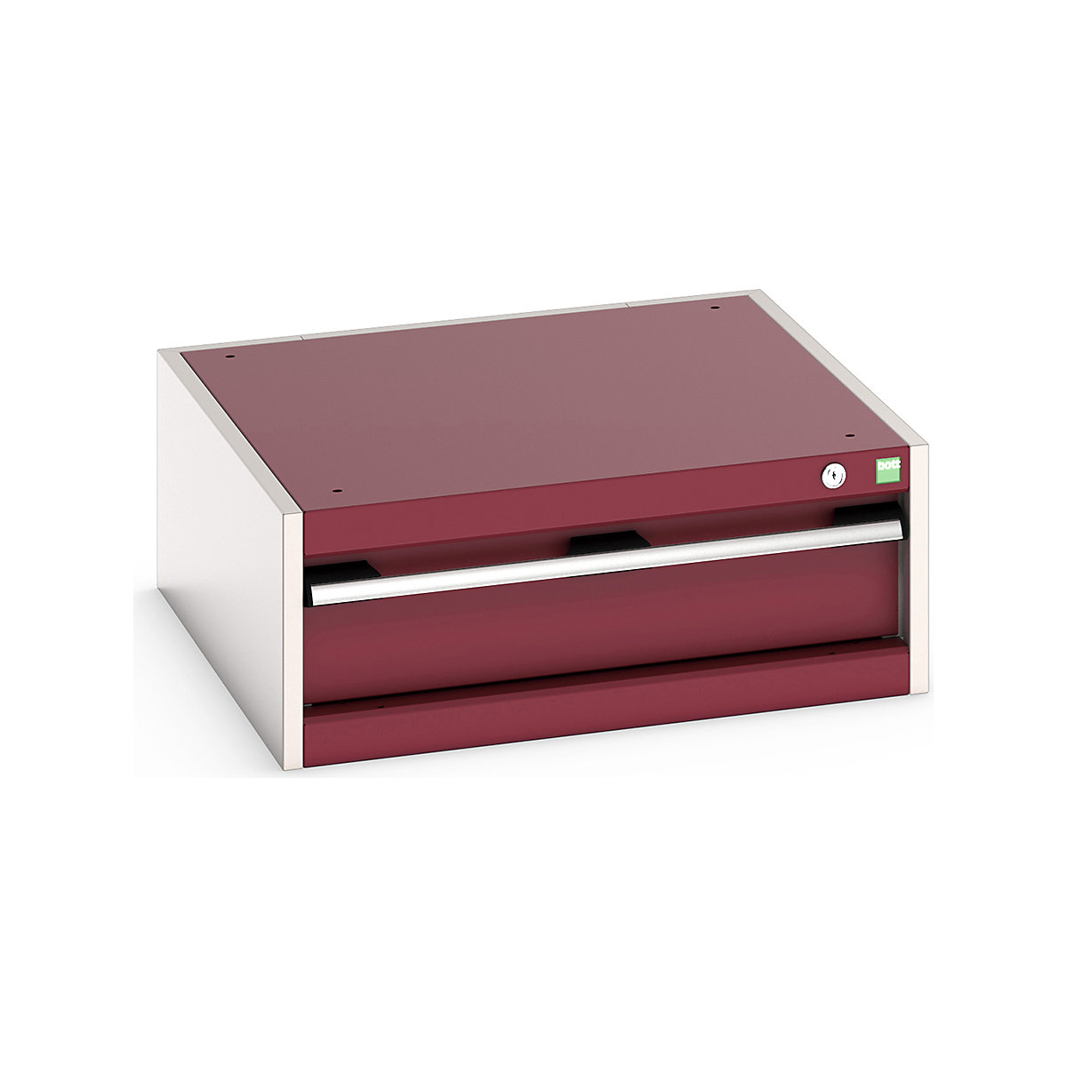 Bott Cubio Suspended Cabinets| 250 & 400mm High | Suitable for 750mm Deep Benches, Bott Cubio Suspended Cabinets| 250 & 400mm High | Suitable for 750mm Deep Benches, Bott Cubio 1 Drawer Cabinet | 250h x 650w x 650d mm | Red-0