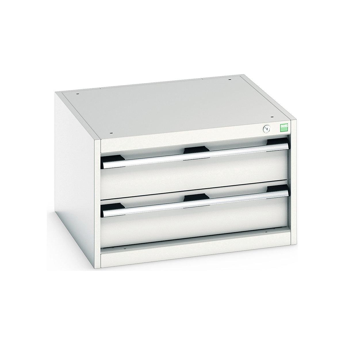 Bott Cubio Suspended Cabinets| 250 & 400mm High | Suitable for 750mm Deep Benches, Bott Cubio Suspended Cabinets| 250 & 400mm High | Suitable for 750mm Deep Benches, Bott Cubio 2 Drawer Cabinet | 400h x 650w x 650d mm | Light Grey-0