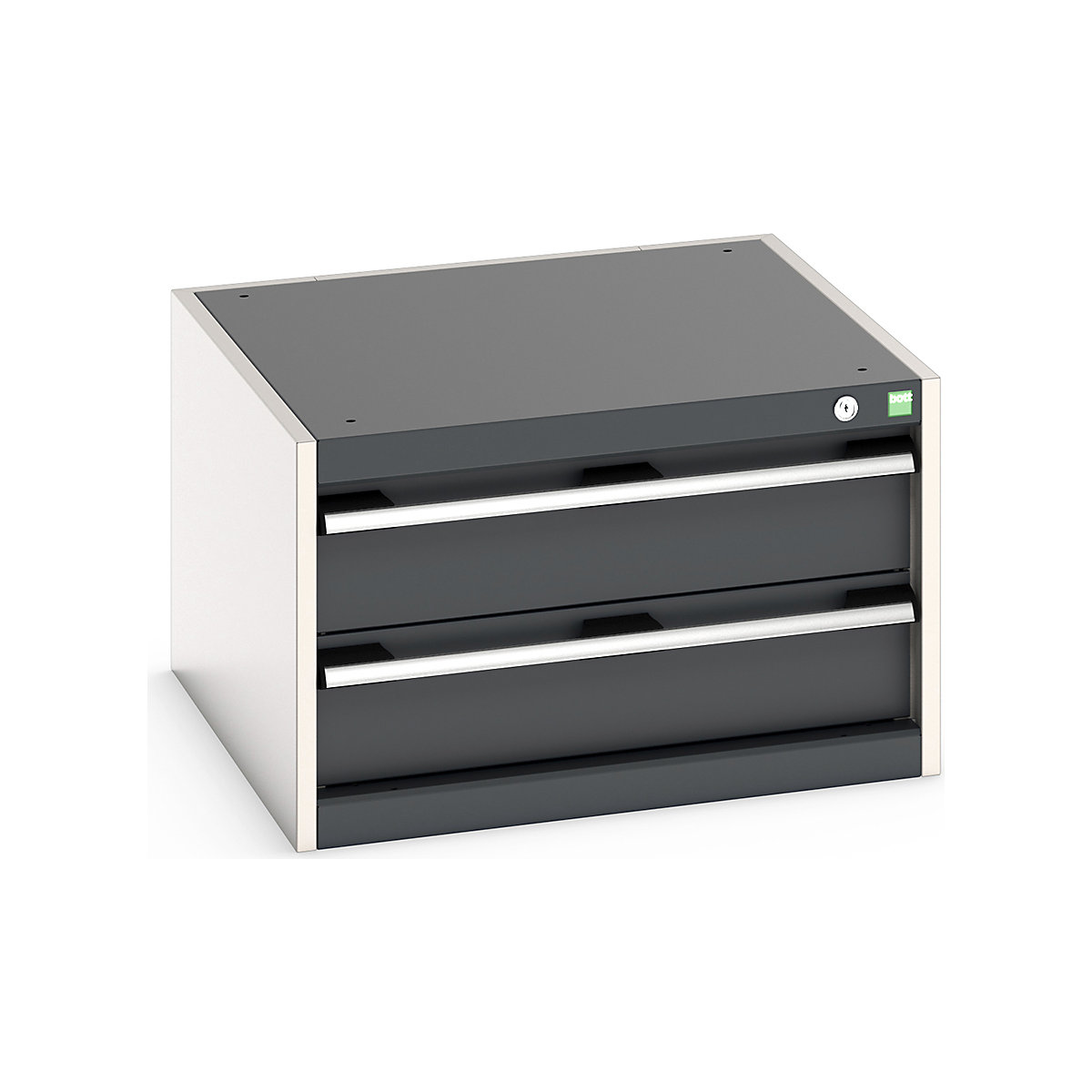 Bott Cubio Suspended Cabinets| 250 & 400mm High | Suitable for 750mm Deep Benches, Bott Cubio Suspended Cabinets| 250 & 400mm High | Suitable for 750mm Deep Benches, Bott Cubio 2 Drawer Cabinet | 400h x 650w x 650d mm | Anthracite Grey-0