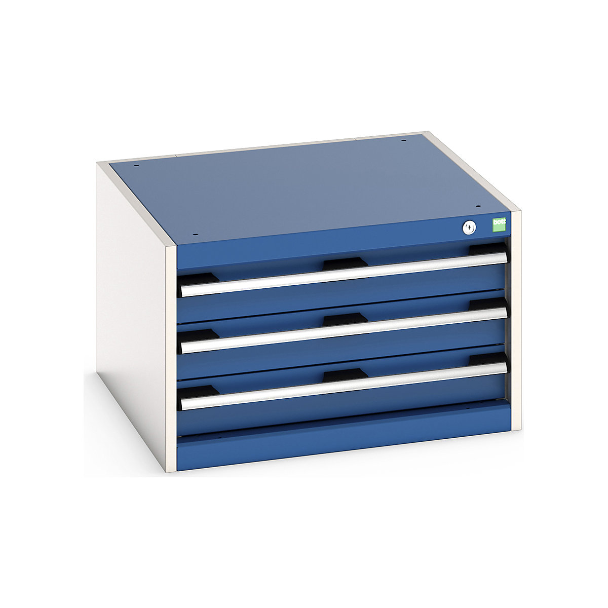 Bott Cubio Suspended Cabinets| 250 & 400mm High | Suitable for 750mm Deep Benches, Bott Cubio Suspended Cabinets| 250 & 400mm High | Suitable for 750mm Deep Benches, Bott Cubio 3 Drawer Cabinet | 400h x 650w x 650d mm | Blue-0