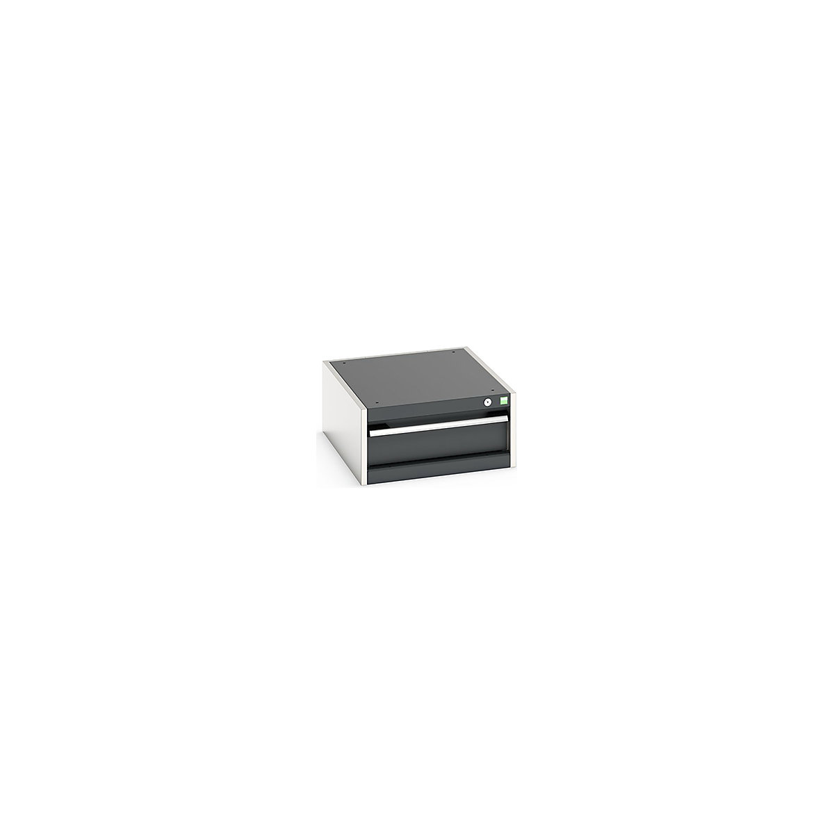 Bott Cubio Suspended Cabinets| 250 & 400mm High | Suitable for 750mm Deep Benches, Bott Cubio Suspended Cabinets| 250 & 400mm High | Suitable for 750mm Deep Benches, Bott Cubio 1 Drawer Cabinet | 250h x 525w x 650d | Dark Grey-0