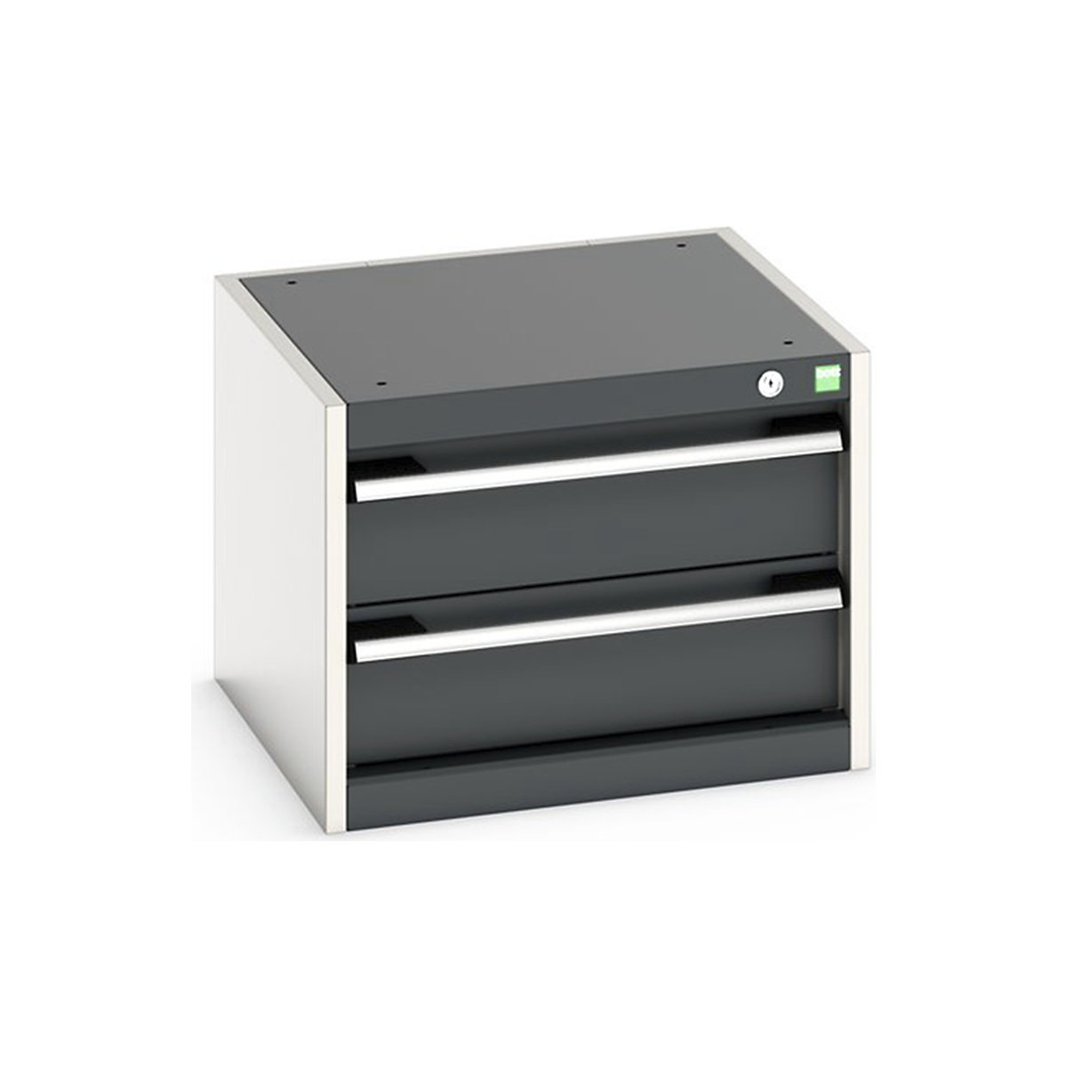 Bott Cubio Suspended Cabinets| 250 & 400mm High | Suitable for 750mm Deep Benches, Bott Cubio Suspended Cabinets| 250 & 400mm High | Suitable for 750mm Deep Benches, Bott Cubio 2 Drawer Cabinet | 400h x 525w x 525d mm | Dark Grey-0