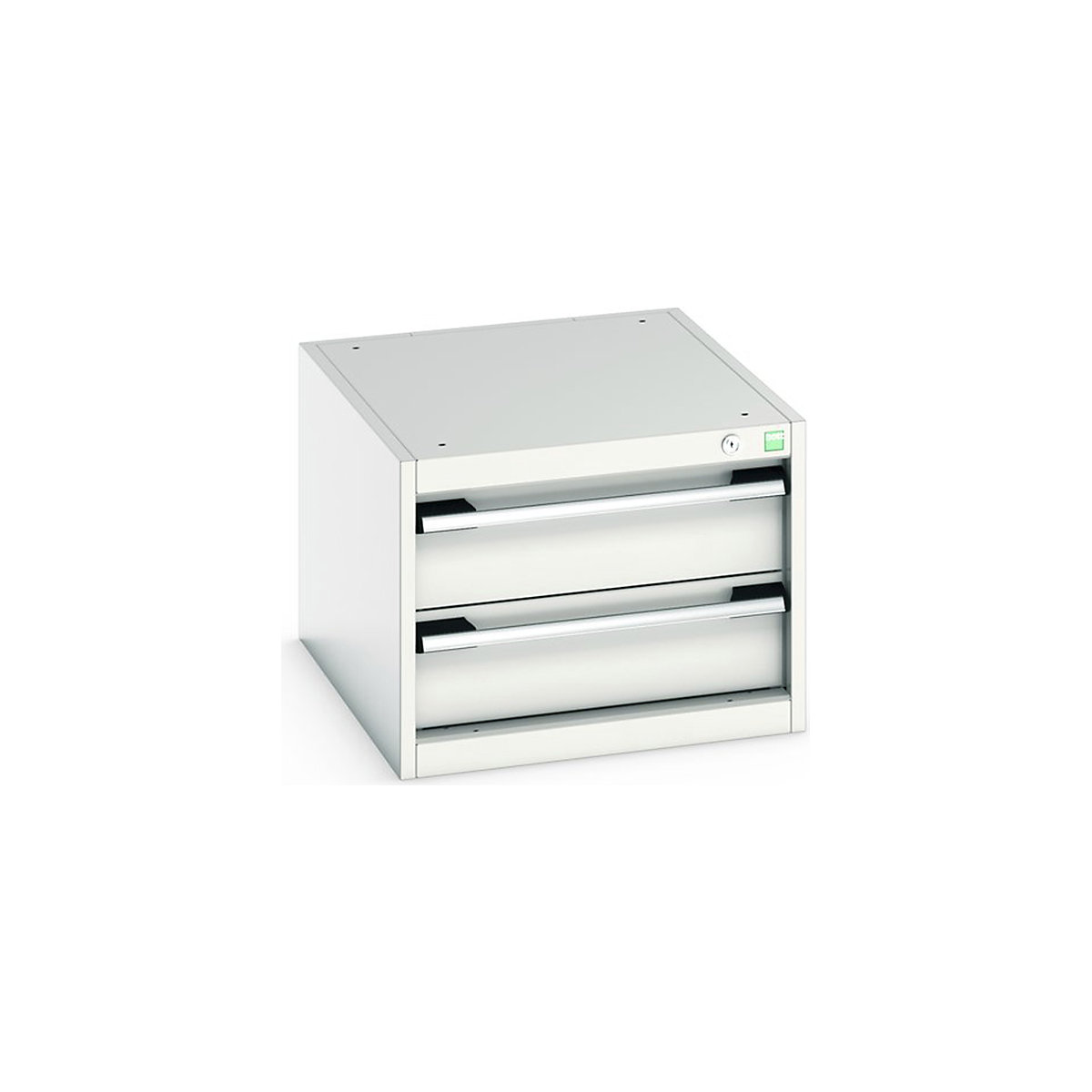 Bott Cubio Suspended Cabinets| 250 & 400mm High | Suitable for 750mm Deep Benches, Bott Cubio Suspended Cabinets| 250 & 400mm High | Suitable for 750mm Deep Benches, Bott Cubio 2 Drawer Cabinet | 400h x 525w x 650d mm | Light Grey-0