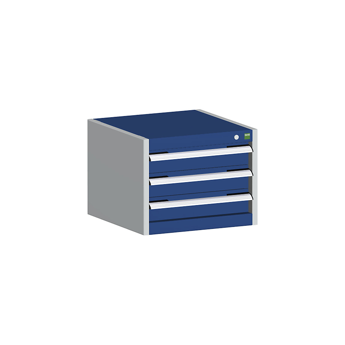 Bott Cubio Suspended Cabinets| 250 & 400mm High | Suitable for 750mm Deep Benches, Bott Cubio Suspended Cabinets| 250 & 400mm High | Suitable for 750mm Deep Benches, Bott Cubio 3 Drawer Cabinet | 400h x 525w x 650d mm | Blue-0
