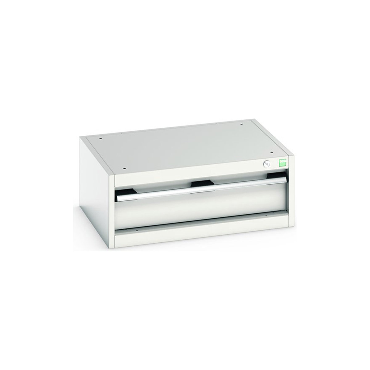 Bott Cubio Suspended Cabinets| 250 & 400mm High | Suitable for 750mm Deep Benches, Bott Cubio Suspended Cabinets| 250 & 400mm High | Suitable for 750mm Deep Benches, Bott Cubio 1 Drawer Cabinet | 250h x 650w x 525d mm | Light Grey-0
