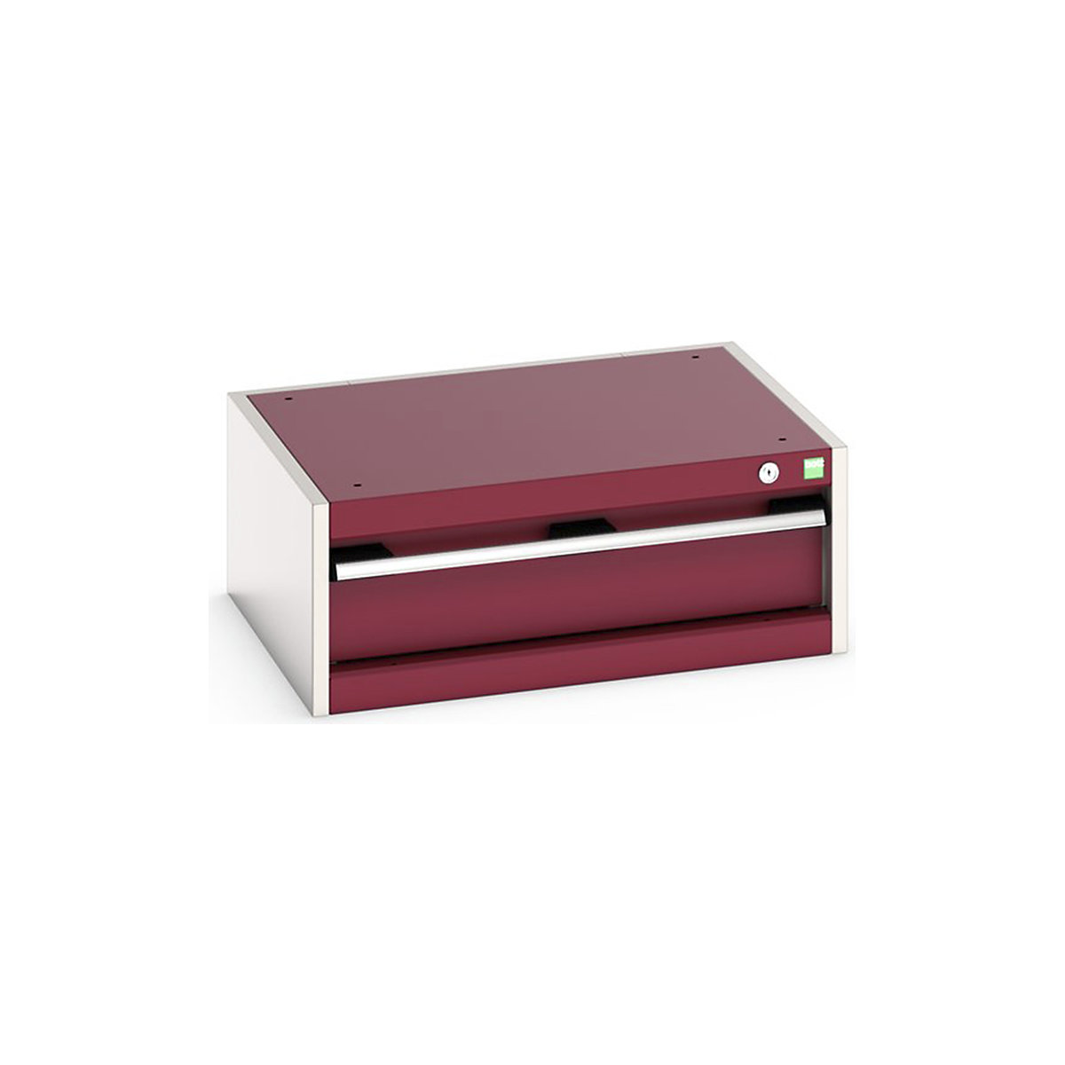 Bott Cubio Suspended Cabinets| 250 & 400mm High | Suitable for 750mm Deep Benches, Bott Cubio Suspended Cabinets| 250 & 400mm High | Suitable for 750mm Deep Benches, Bott Cubio 1 Drawer Cabinet | 250h x 650w x 525d mm | Red-0