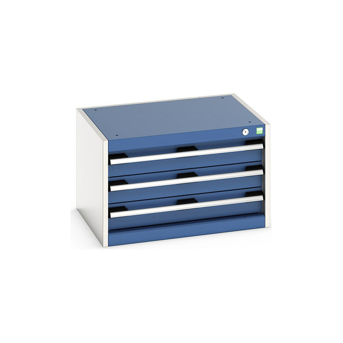 Bott Cubio Suspended Cabinets| 250 & 400mm High | Suitable for 750mm Deep Benches, Bott Cubio Suspended Cabinets| 250 & 400mm High | Suitable for 750mm Deep Benches, Bott Cubio 3 Drawer Cabinet | 400h x 650w x 525d mm | Blue-0