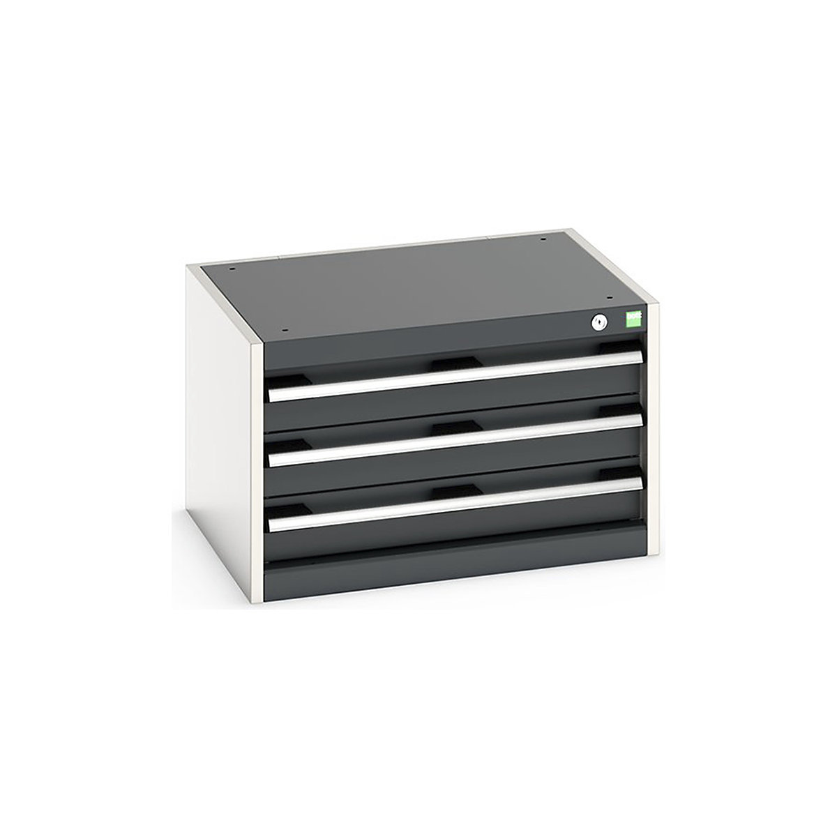 Bott Cubio Suspended Cabinets| 250 & 400mm High | Suitable for 750mm Deep Benches, Bott Cubio Suspended Cabinets| 250 & 400mm High | Suitable for 750mm Deep Benches, Bott Cubio 3 Drawer Cabinet | 400h x 650w x 525d mm | Anthracite Grey-0
