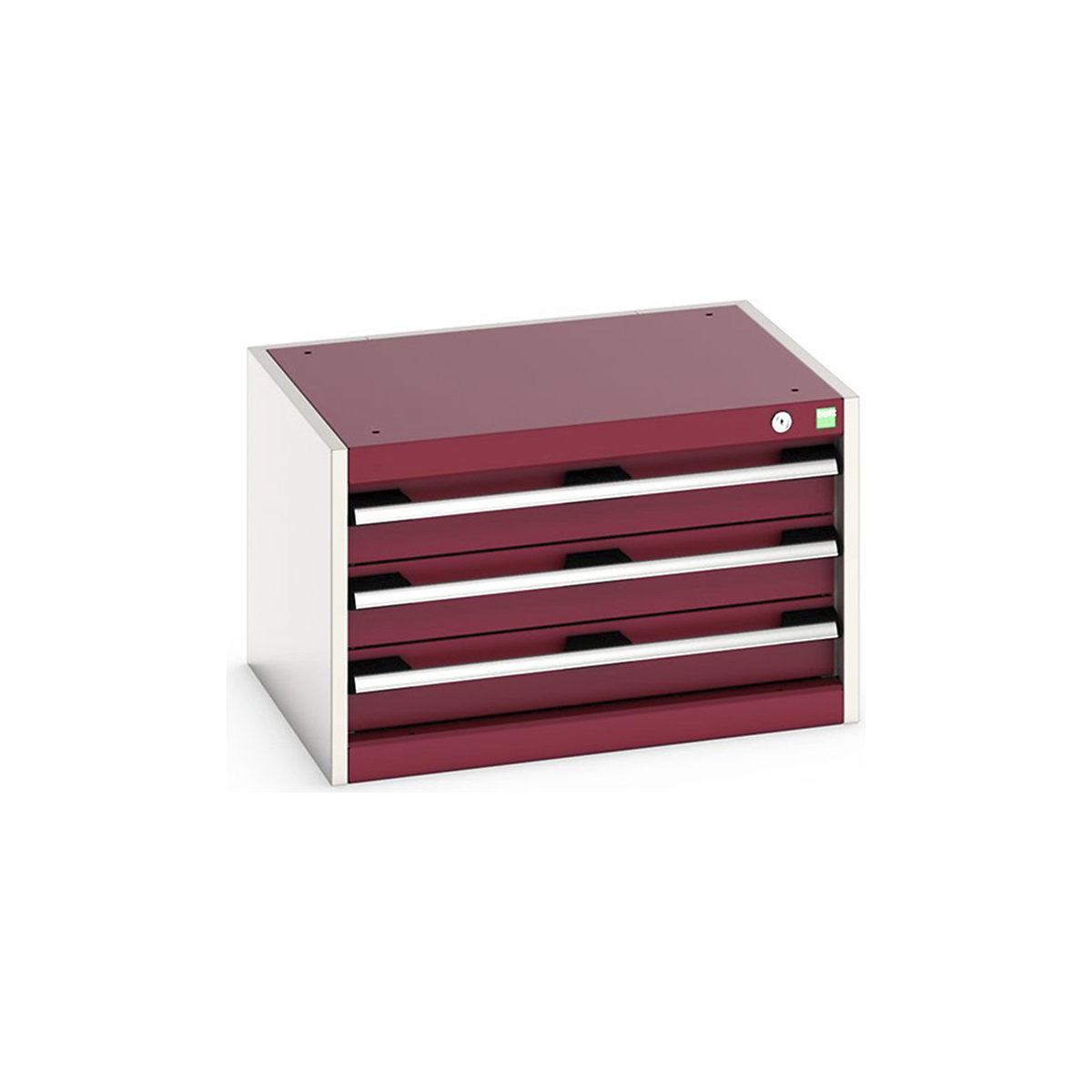 Bott Cubio Suspended Cabinets| 250 & 400mm High | Suitable for 750mm Deep Benches, Bott Cubio Suspended Cabinets| 250 & 400mm High | Suitable for 750mm Deep Benches, Bott Cubio 3 Drawer Cabinet | 400h x 650w x 525d mm | Red-0