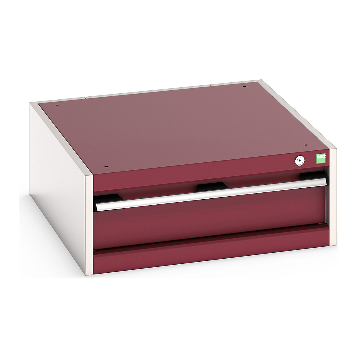 Bott Cubio Suspended Cabinets| 250 & 400mm High | Suitable for 900mm Deep Benches, Bott Cubio Suspended Cabinets| 250 & 400mm High | Suitable for 900mm Deep Benches, Bott Bott Cubio 1 Drawer Cabinet | 250h x 650w x 750d mm | For 900mm Deep Benches | Red-0