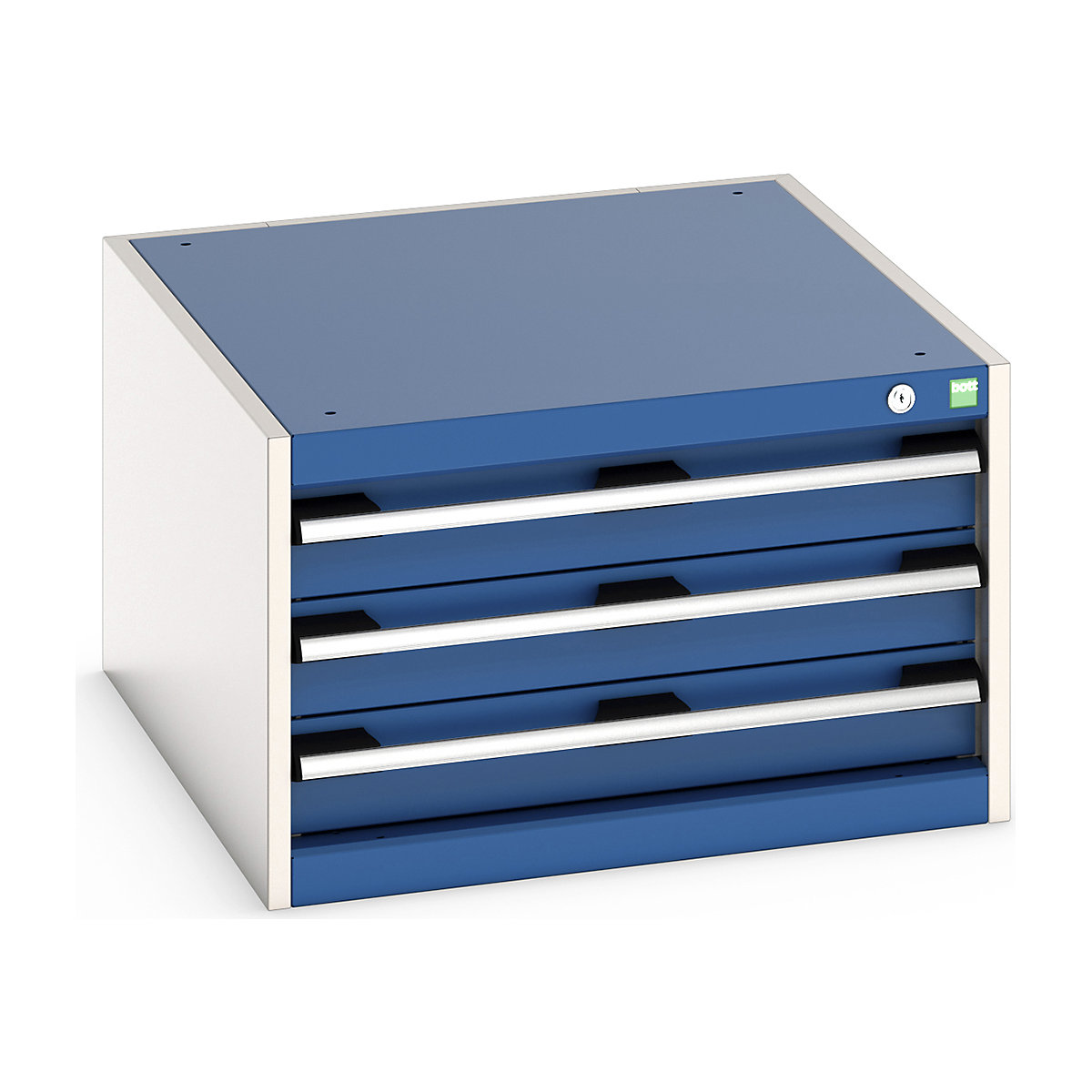 Bott Cubio Suspended Cabinets| 250 & 400mm High | Suitable for 900mm Deep Benches, Bott Cubio Suspended Cabinets| 250 & 400mm High | Suitable for 900mm Deep Benches, Bott Bott Cubio 3 Drawer Cabinet | 400h x 650w x 750d mm | For 900mm Deep Benches | Blue-0
