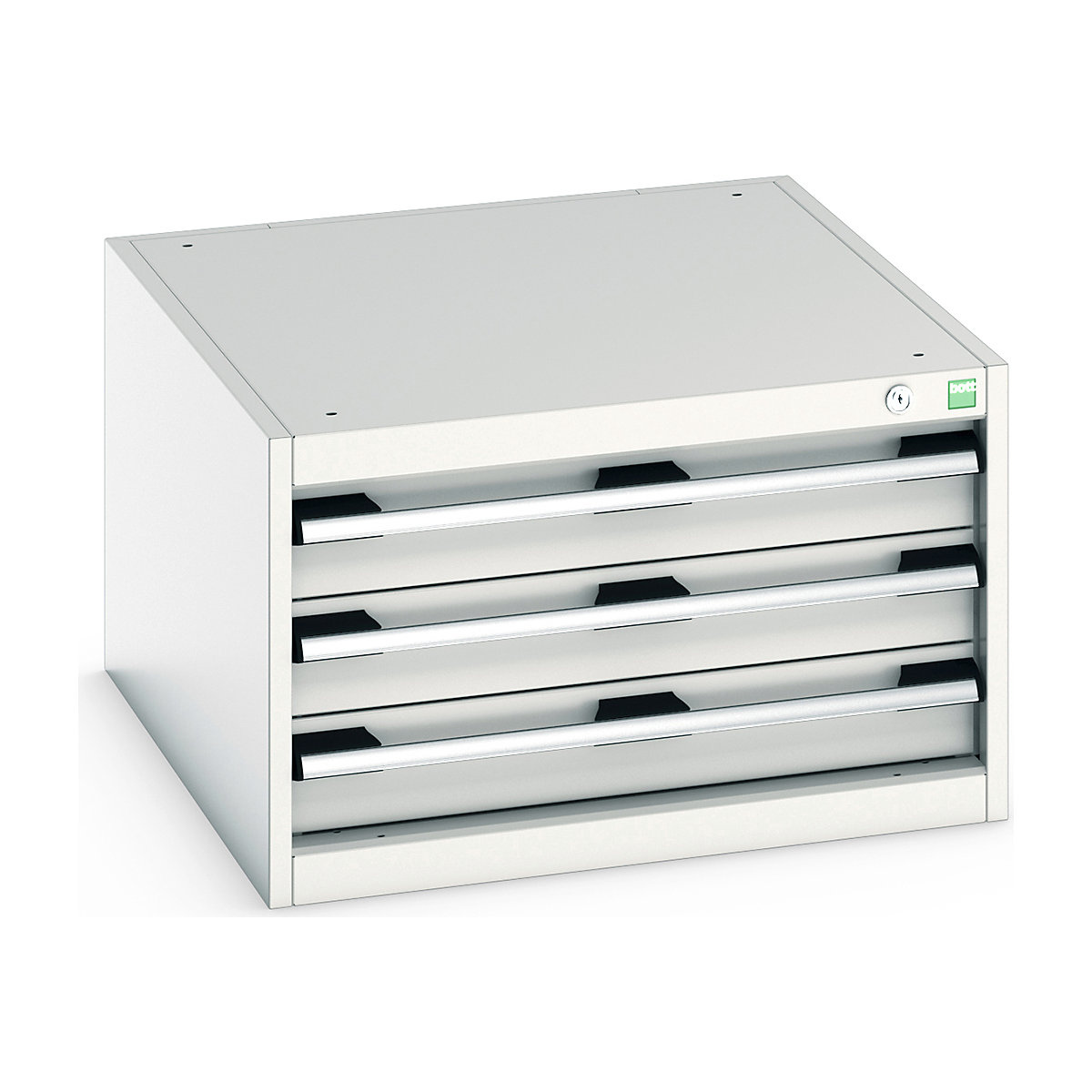 Bott Cubio Suspended Cabinets| 250 & 400mm High | Suitable for 900mm Deep Benches, Bott Cubio Suspended Cabinets| 250 & 400mm High | Suitable for 900mm Deep Benches, Bott Bott Cubio 3 Drawer Cabinet | 400h x 650w x 750d mm | For 900mm Deep Benches | Light Grey-0