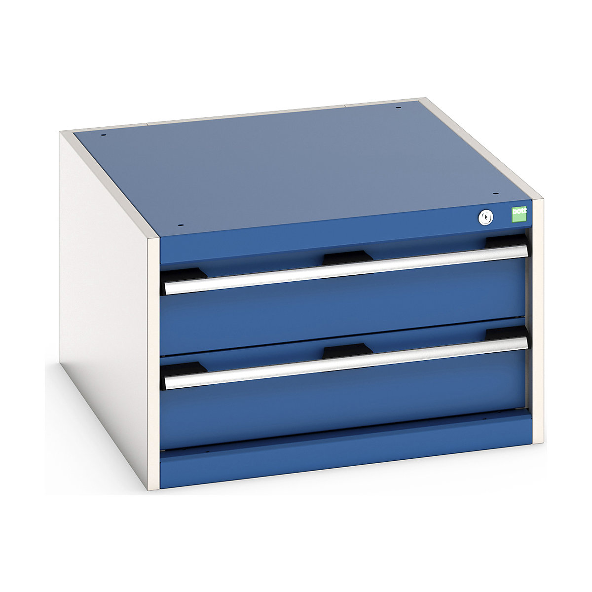 Bott Cubio Suspended Cabinets| 250 & 400mm High | Suitable for 900mm Deep Benches, Bott Cubio Suspended Cabinets| 250 & 400mm High | Suitable for 900mm Deep Benches, Bott Bott Cubio 2 Drawer Cabinet | 400h x 650w x 750d mm | For 900mm Deep Benches | Blue-0