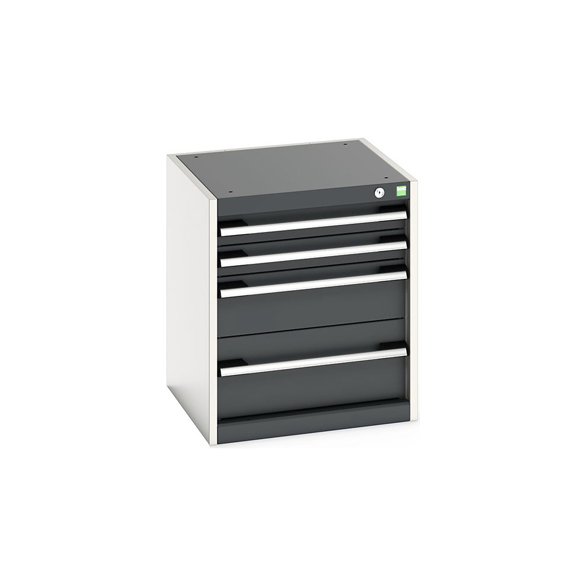 Bott Cubio Suspended Cabinets| 600mm High | Suitable for 750mm Deep Benches, Bott Cubio Suspended Cabinets| 600mm High | Suitable for 750mm Deep Benches, Bott Cubio 4 Drawer Cabinet | 600h x 525w x 525d mm | Dark Grey-0
