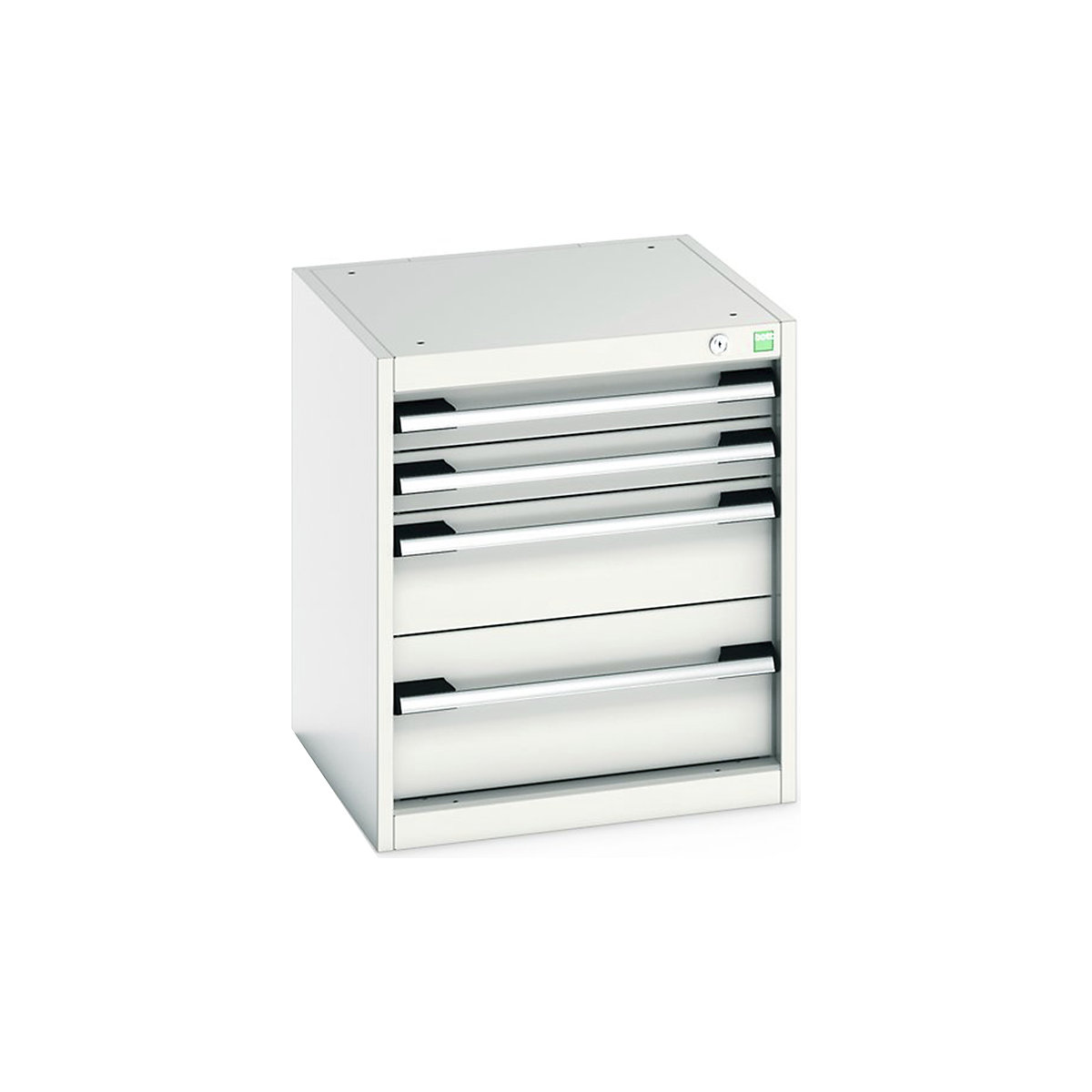 Bott Cubio Suspended Cabinets| 600mm High | Suitable for 750mm Deep Benches, Bott Cubio Suspended Cabinets| 600mm High | Suitable for 750mm Deep Benches, Bott Cubio 4 Drawer Cabinet | 600h x 525w x 525d mm | Light Grey-0