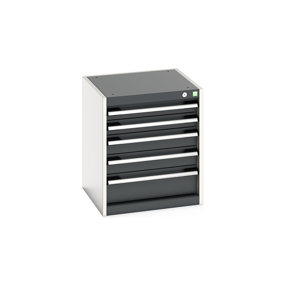 Bott Cubio Suspended Cabinets| 600mm High | Suitable for 750mm Deep Benches, Bott Cubio Suspended Cabinets| 600mm High | Suitable for 750mm Deep Benches, Bott Cubio 5 Drawer Cabinet | 600h x 525w x 525d mm | Dark Grey-0