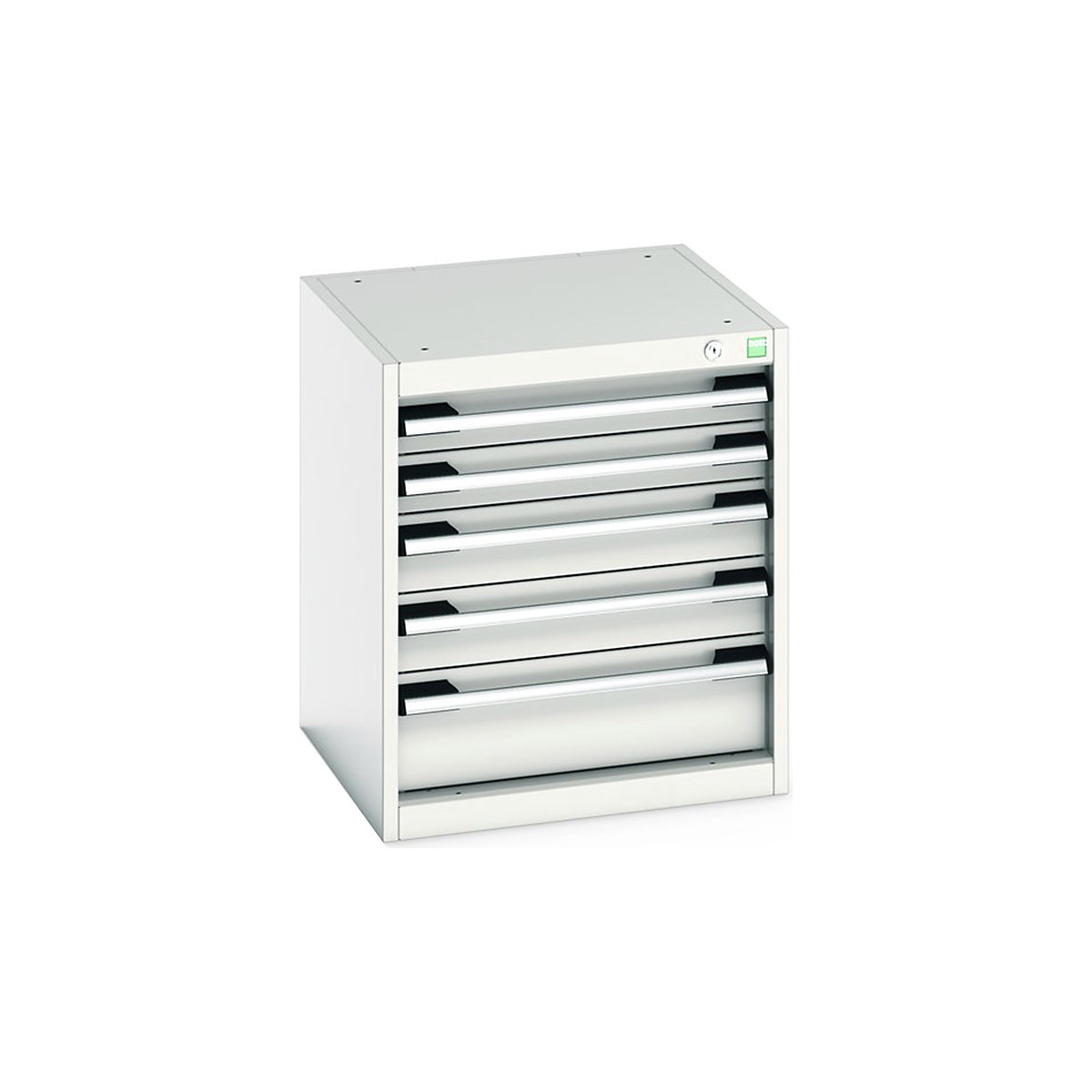 Bott Cubio Suspended Cabinets| 600mm High | Suitable for 750mm Deep Benches, Bott Cubio Suspended Cabinets| 600mm High | Suitable for 750mm Deep Benches, Bott Cubio 5 Drawer Cabinet | 600h x 525w x 525d mm | Light Grey-0