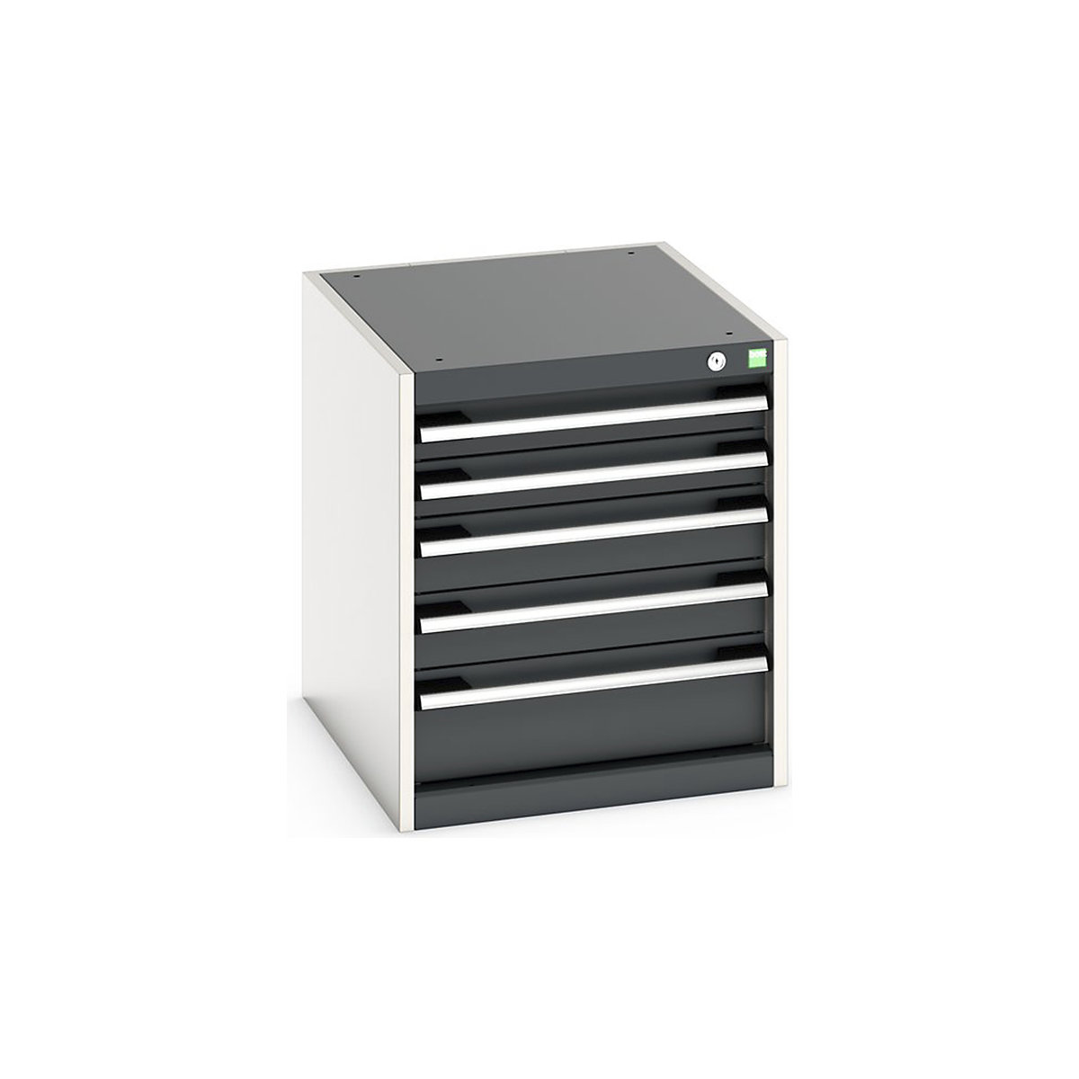 Bott Cubio Suspended Cabinets| 600mm High | Suitable for 750mm Deep Benches, Bott Cubio Suspended Cabinets| 600mm High | Suitable for 750mm Deep Benches, Bott Cubio 5 Drawer Cabinet | 600h x 525w x 650d mm | Dark Grey-0