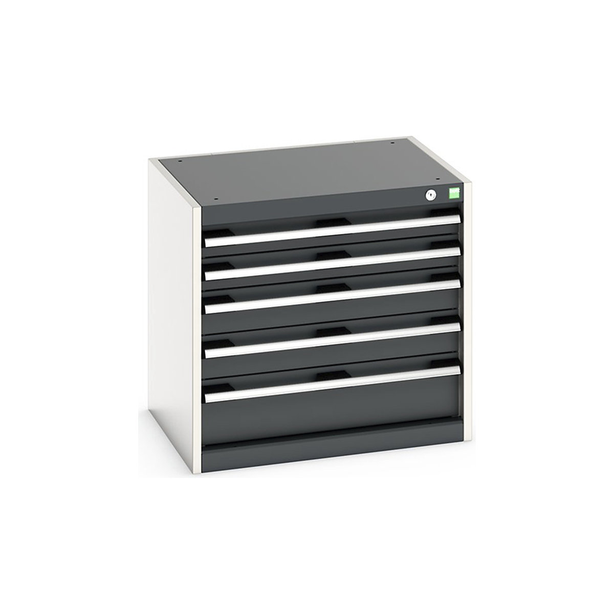 Bott Cubio Suspended Cabinets| 600mm High | Suitable for 750mm Deep Benches, Bott Cubio Suspended Cabinets| 600mm High | Suitable for 750mm Deep Benches, Bott Cubio 5 Drawer Cabinet | 600h x 650w x 525d mm | Dark Grey-0