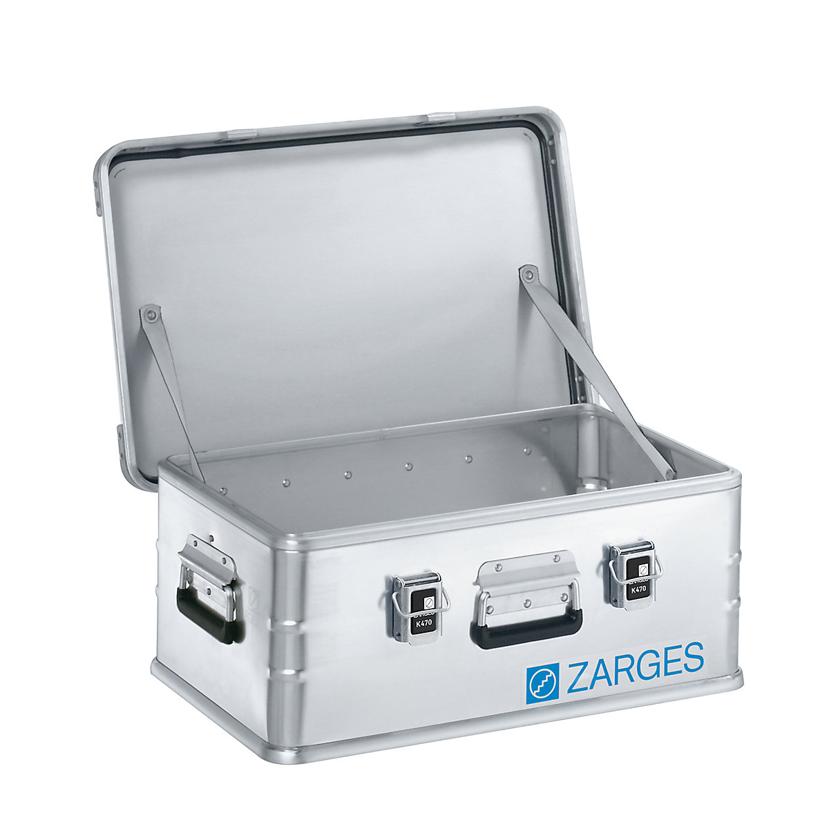 Contenitore per il trasporto in alluminio – ZARGES, capacità 42 l, lungh. x largh. x alt. interne 550 x 350 x 220 mm, in versione robusta-0