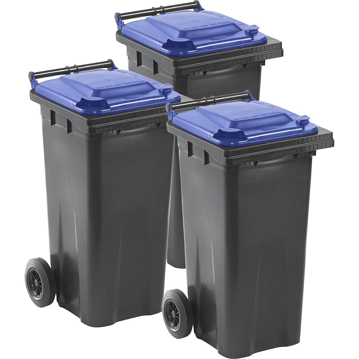 DIN EN 840 waste bins, pack of 3
