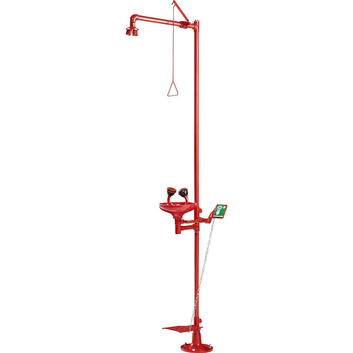 Douchette et laveur d'yeux, h x p 2230 x 855 mm, rouge-1