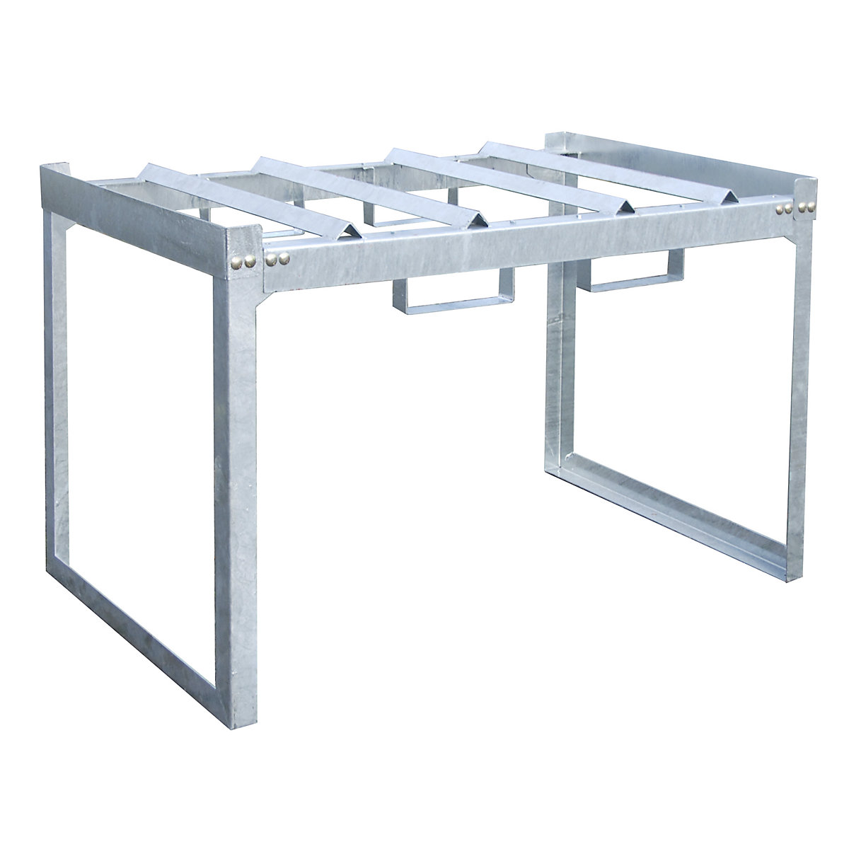 Estantería para bidones y recipientes pequeños – eurokraft pro, A x P x H 1310 x 800 x 780 mm, para 2 bidones de 200 l-0