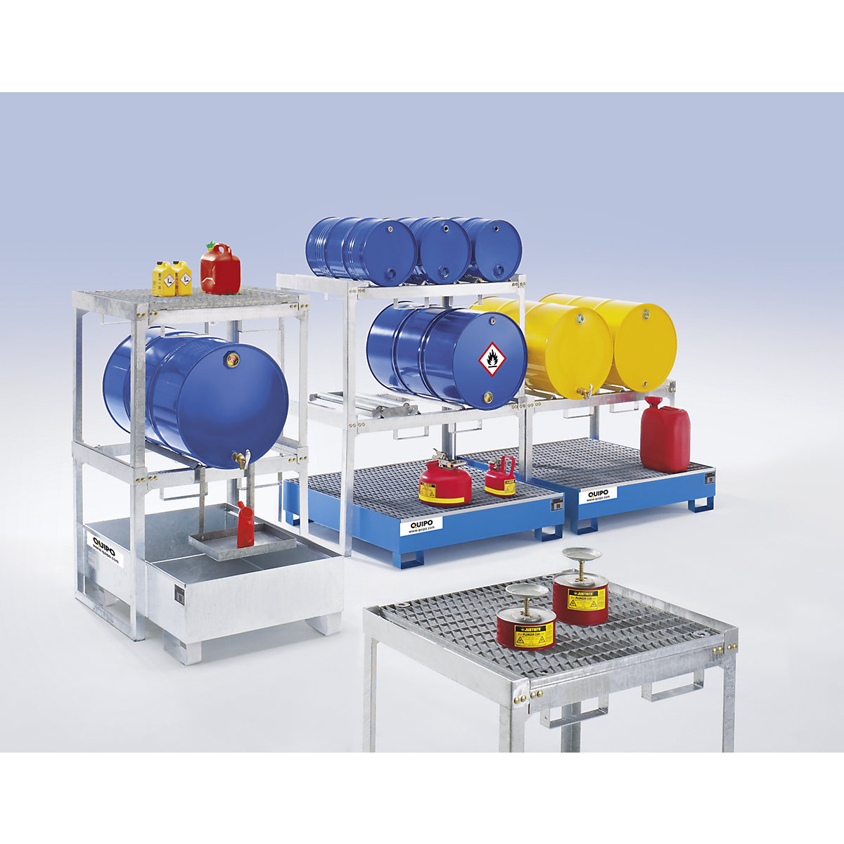 Estantería para bidones y recipientes pequeños – eurokraft pro (Imagen del producto 2)-1
