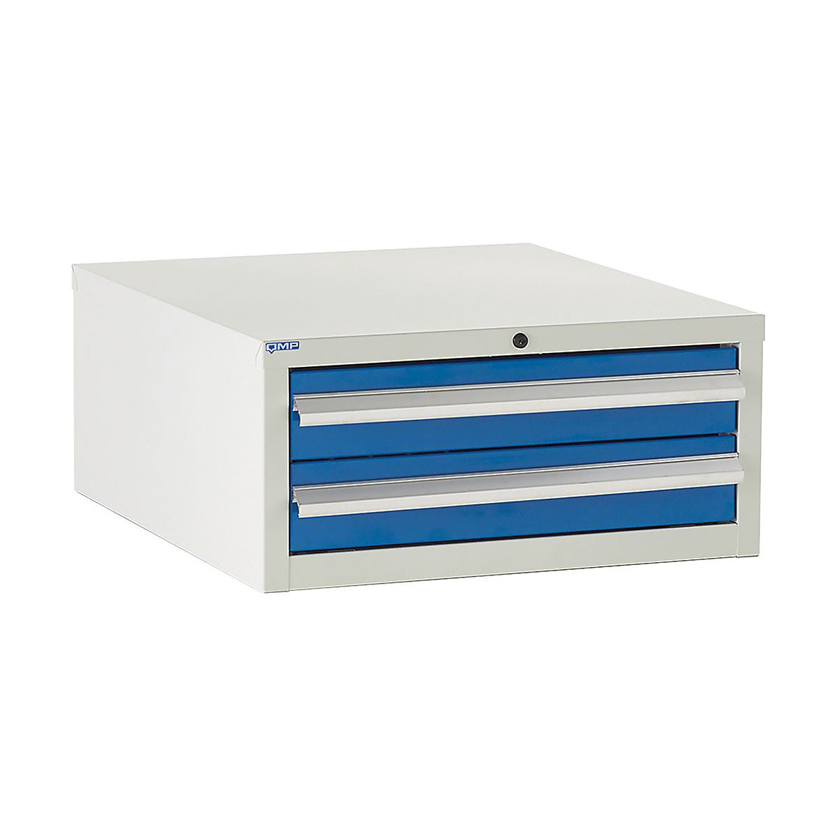 Euroslide Under Bench Cabinet 275h x 600w x 650d mm 2 Drawer Blue