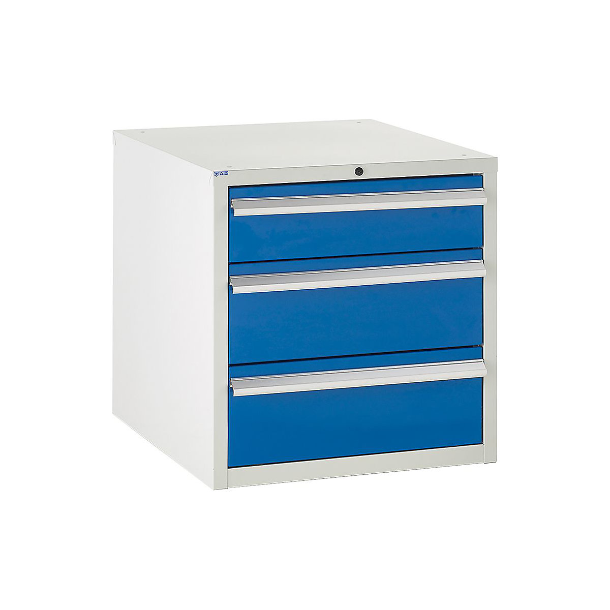 Euroslide Under Bench Cabinet 675h x 600w x 650d mm 3 Drawer Blue