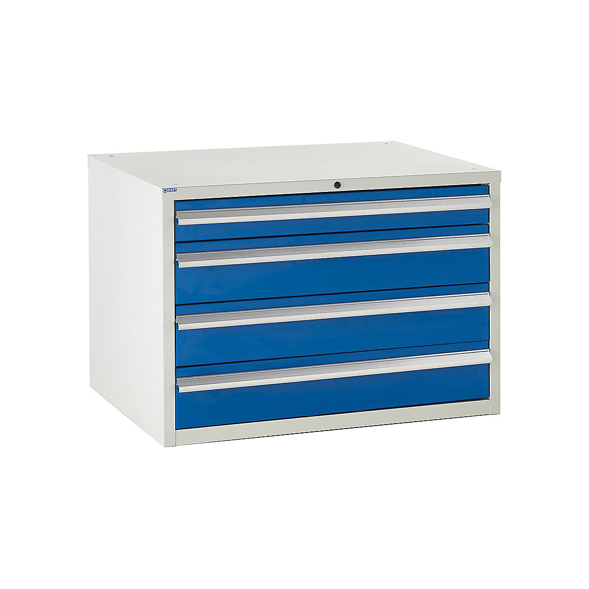 Euroslide Under Bench Cabinet 675h x 900w x 650d mm 4 Drawer Blue