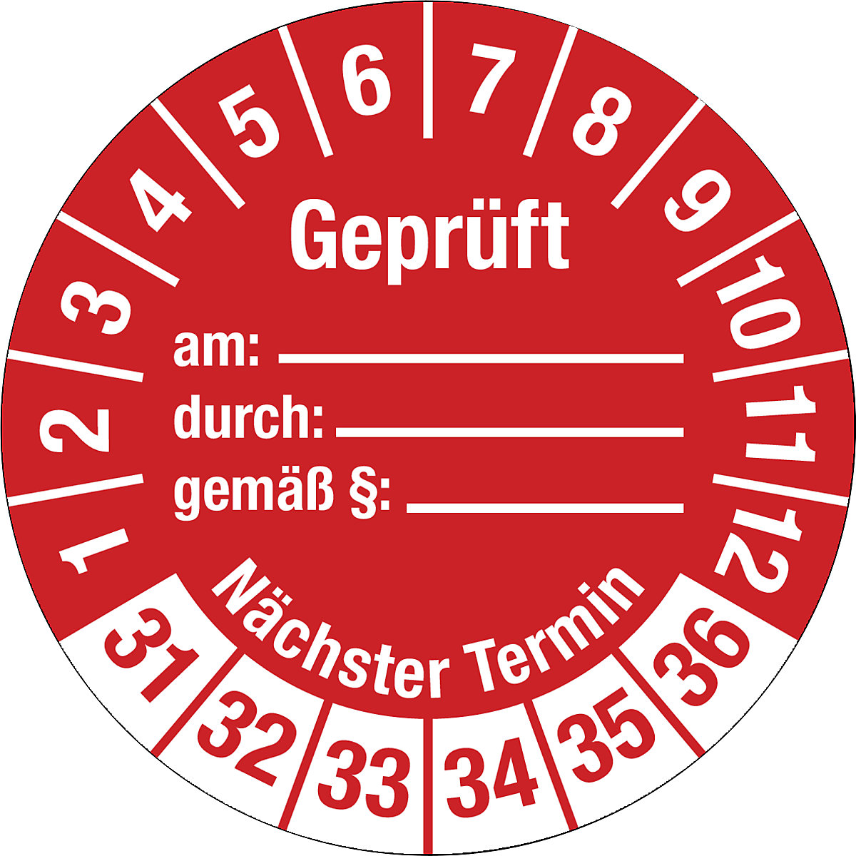 Geprüft/Nächster Termin