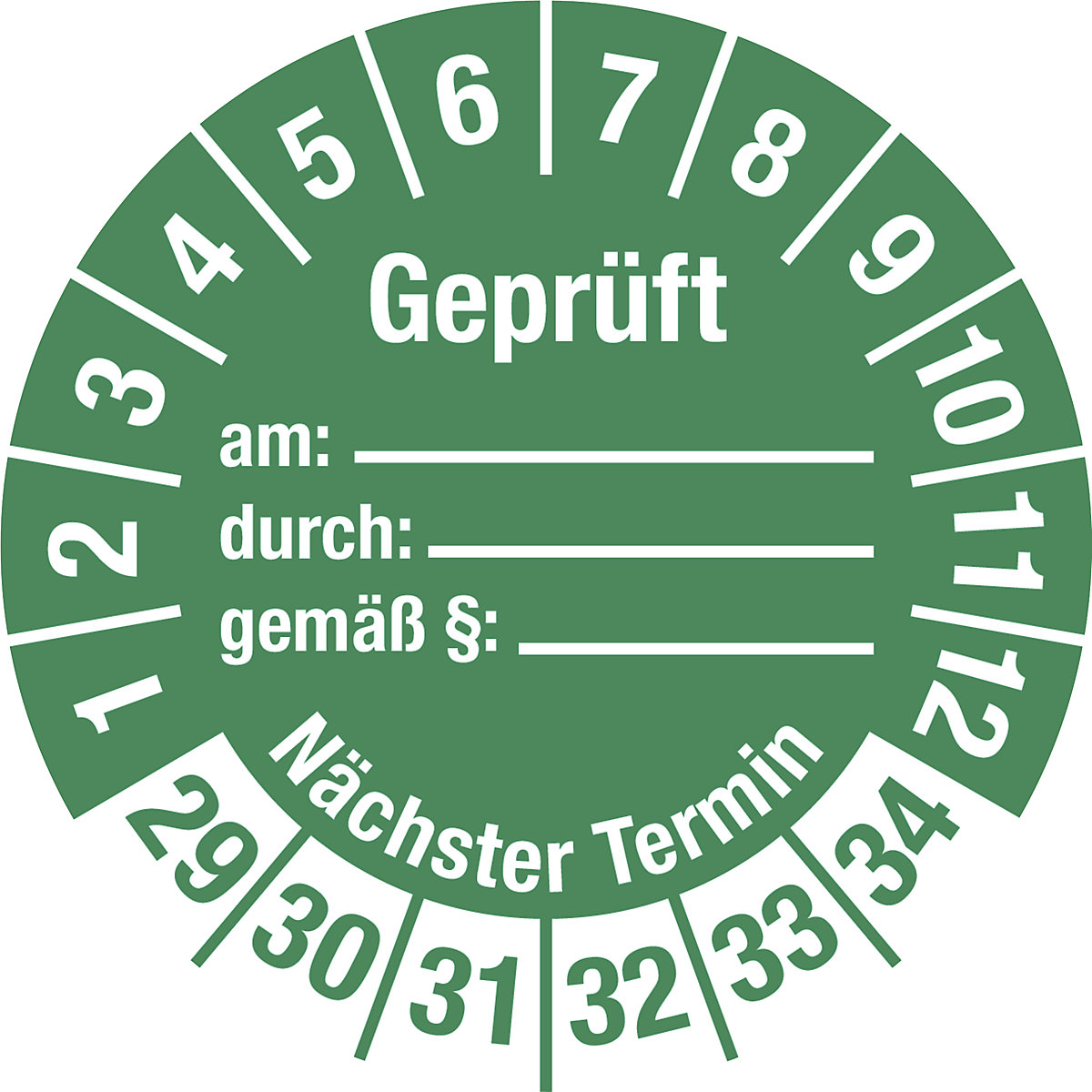 Geprüft/Nächster Termin