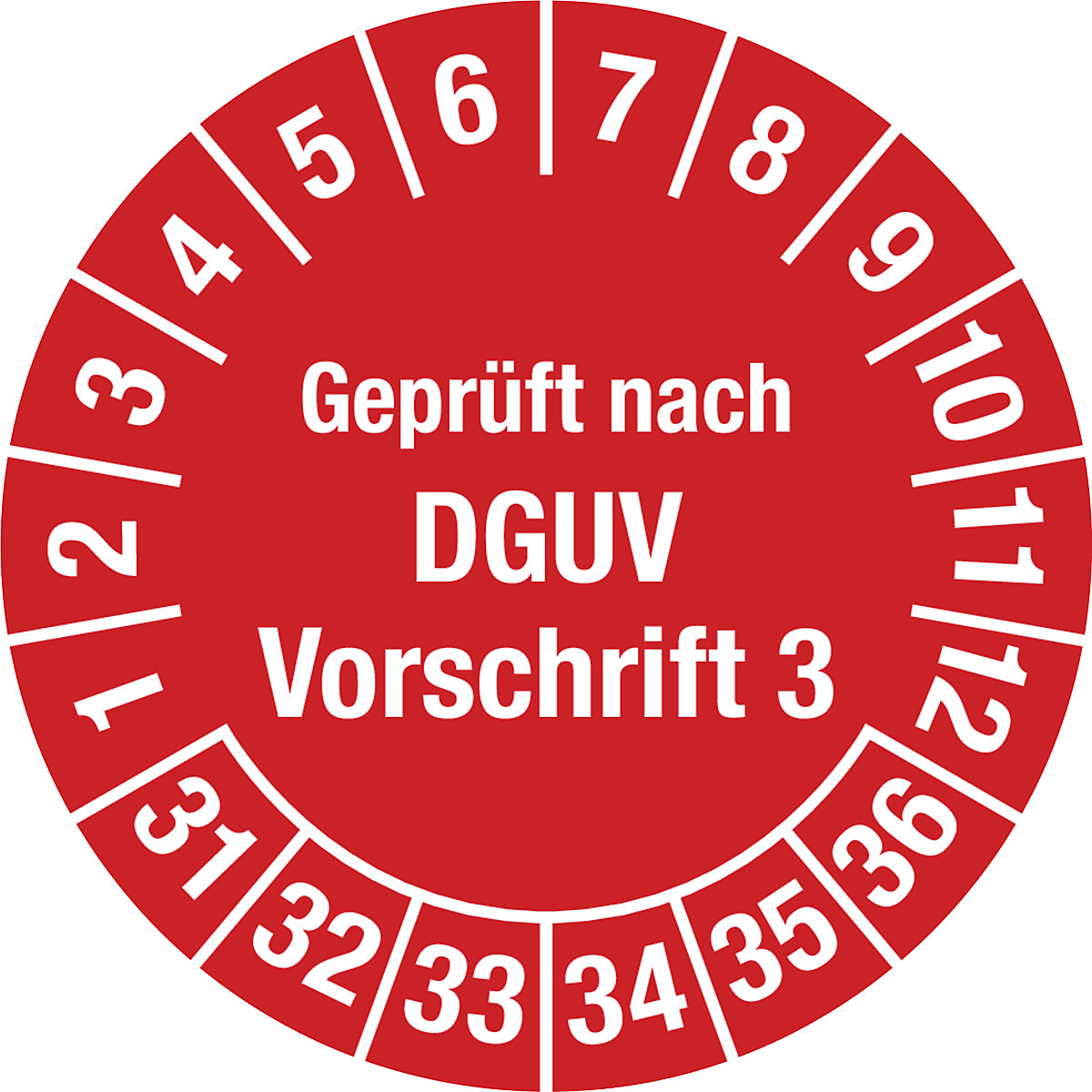 Geprüft nach DGUV, Vorschrift 3
