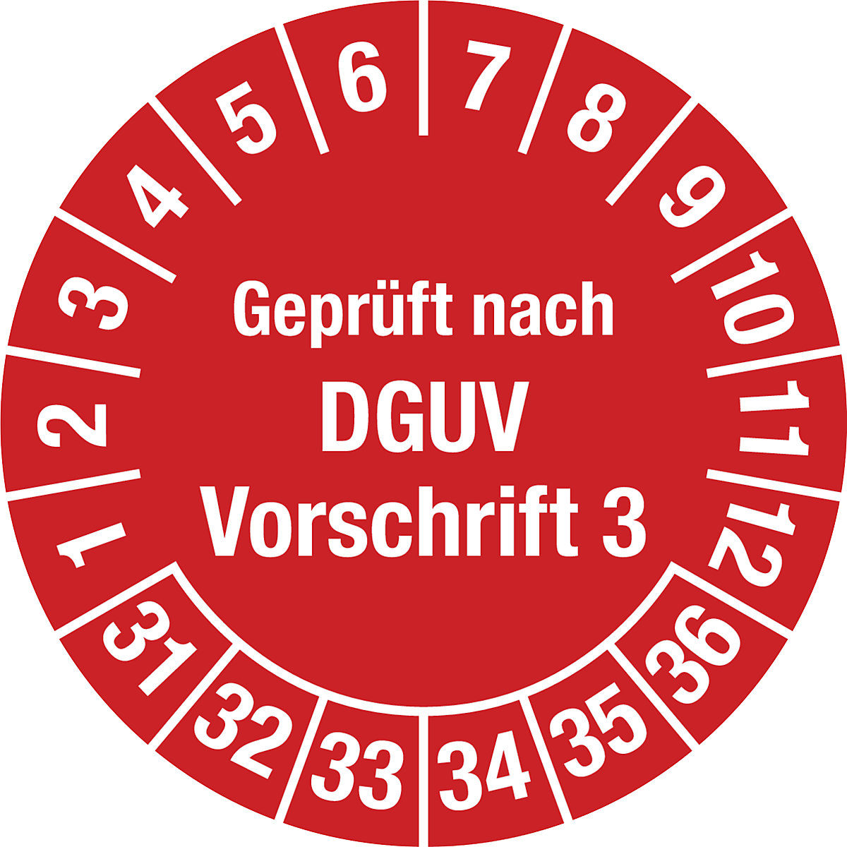 Geprüft nach DGUV, Vorschrift 3
