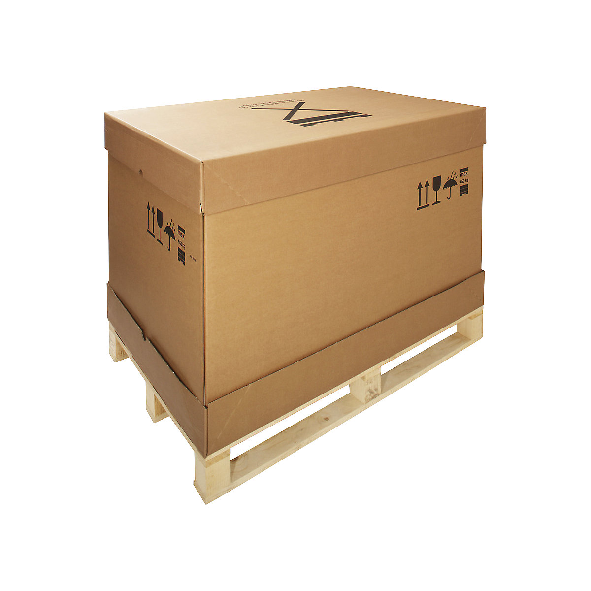 Imballaggio per export – ratioform flow, con paletta, lungh. x largh. x alt. 1210 x 810 x 920 mm-0