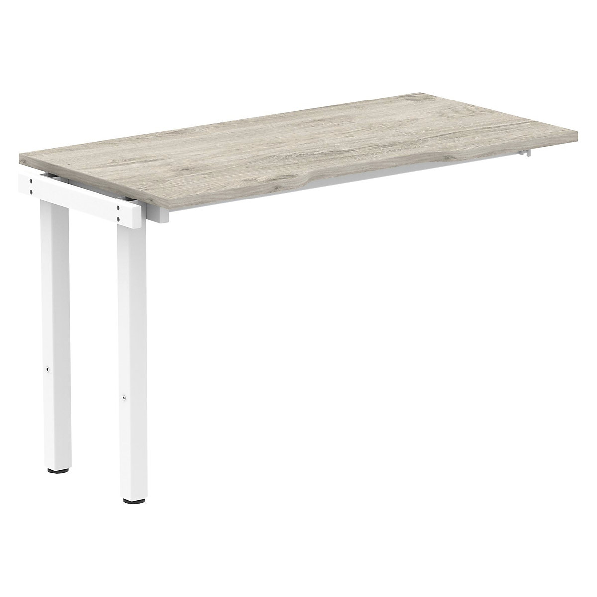 InterAct Rectangular Bench Desk Extension, InterAct Rectangular Bench Desk Extension, InterAct Rectangular Bench Desk Extension 730h x 1200w x 800d mm | White | Silver Legs-0